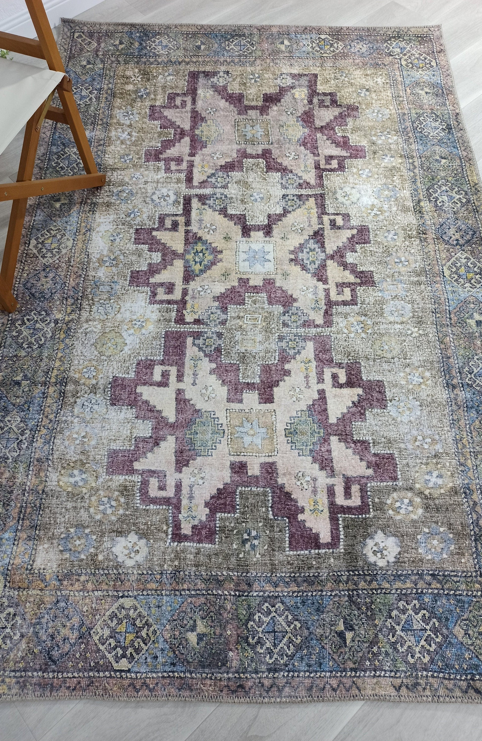 Alma Rug Turkish Beige Green Earth tones Rug