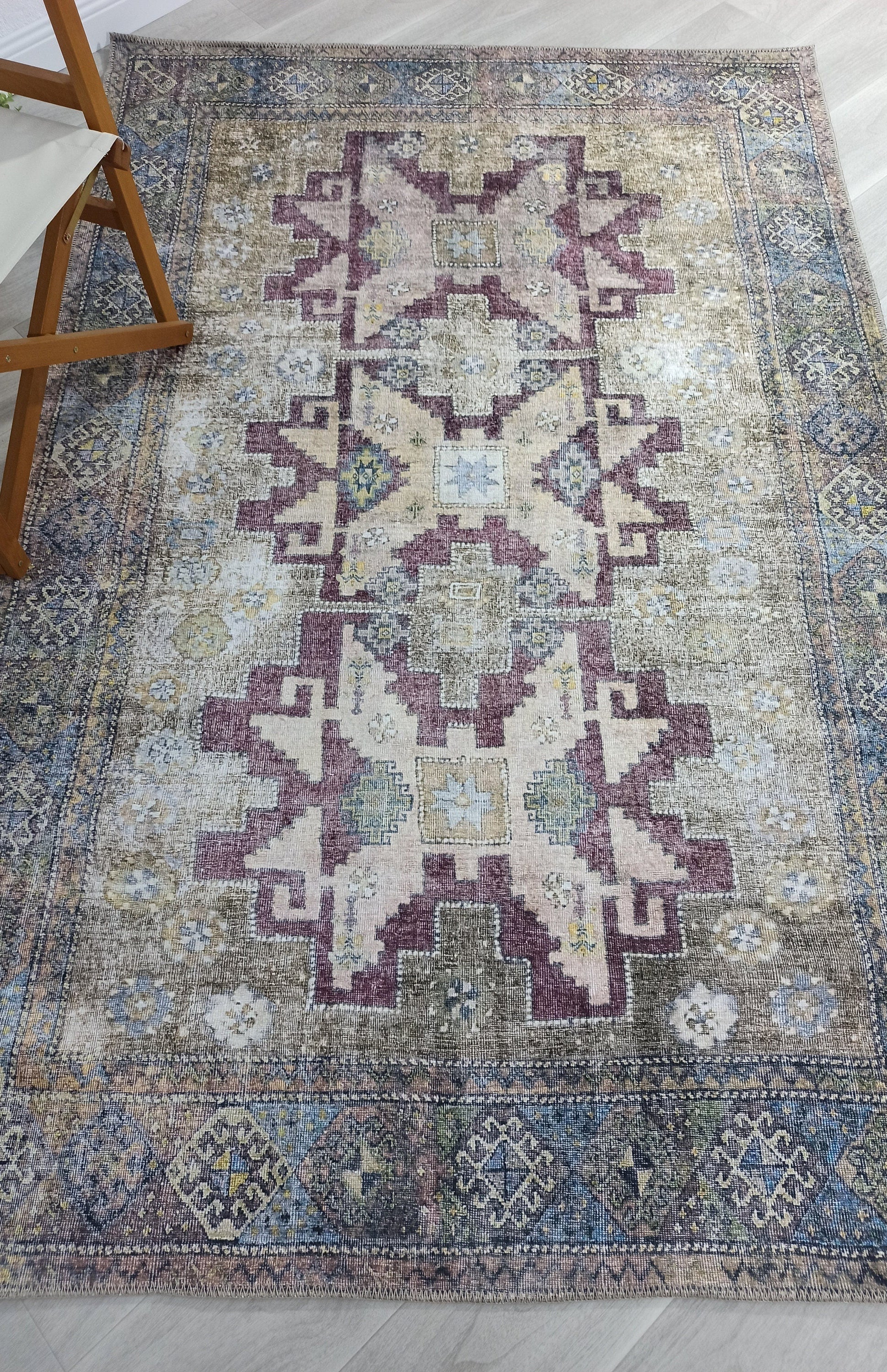 Alma Rug Turkish Beige Green Earth tones Rug