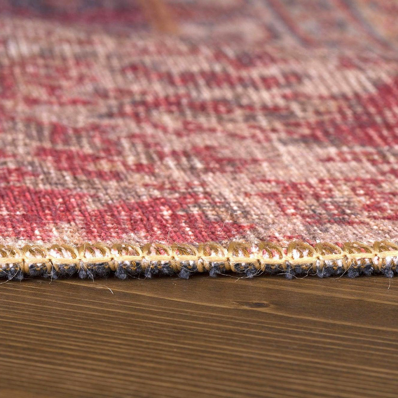 Alov Traditional Red & Navy Blue Rug