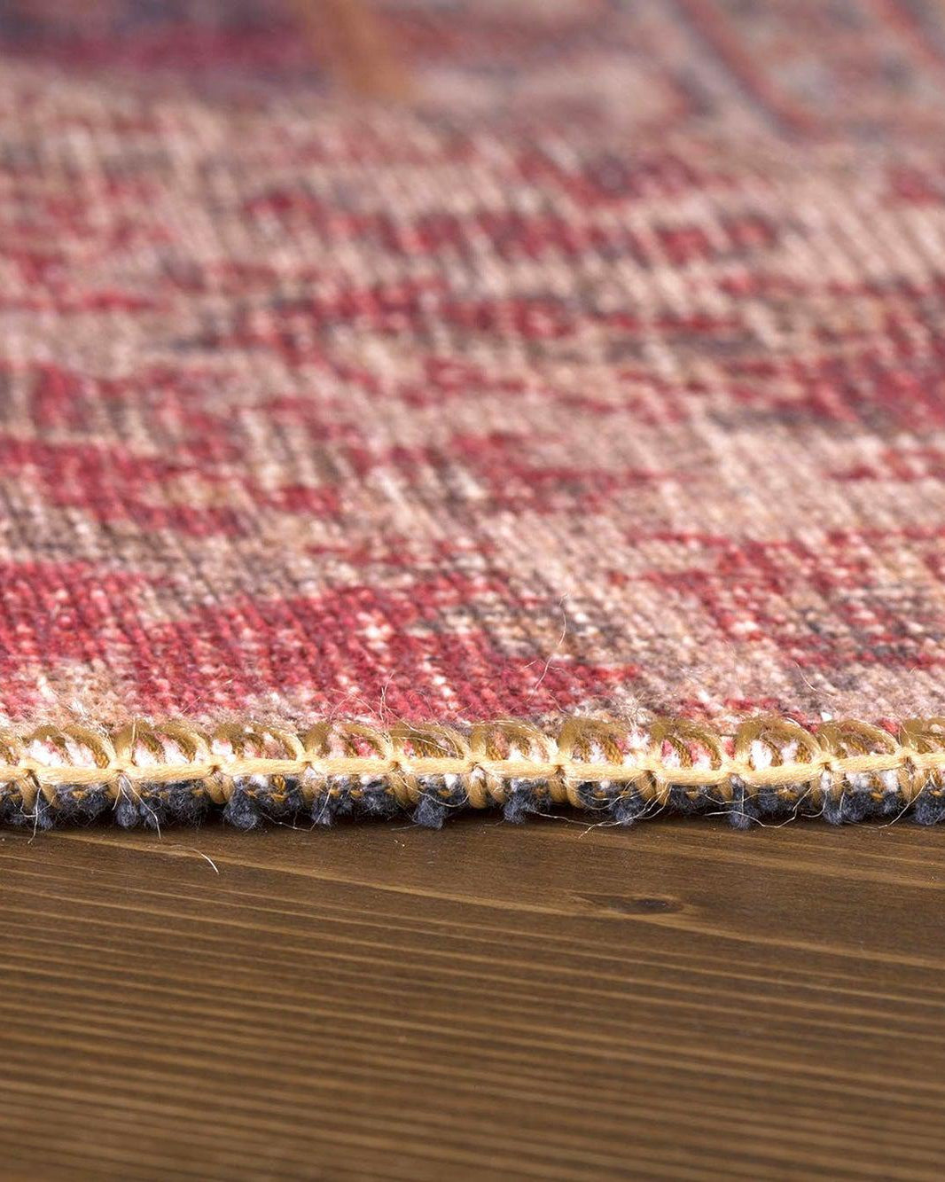 Alov Traditional Red & Navy Blue Rug