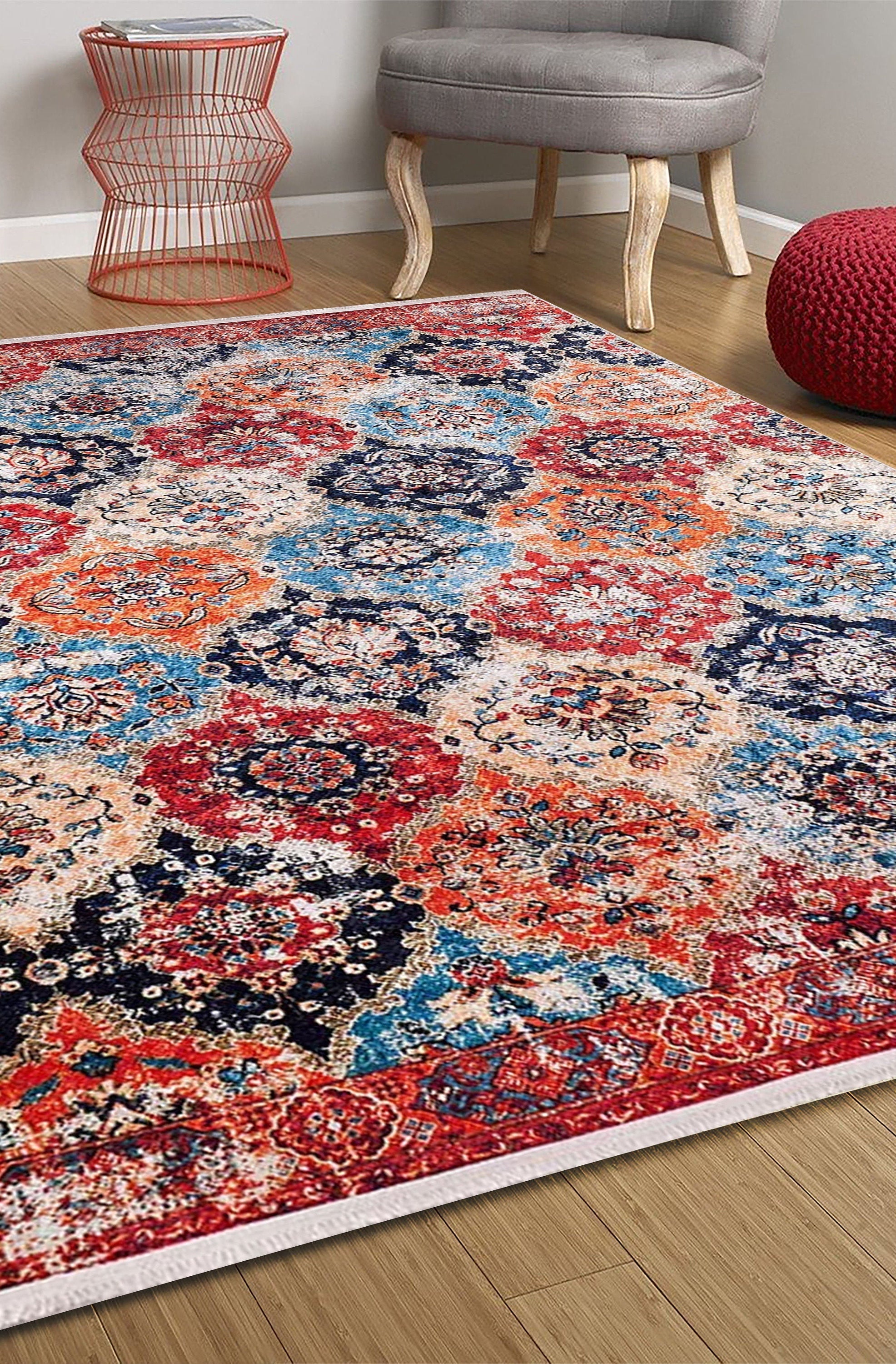 Aman Turkish Multi Color Rug