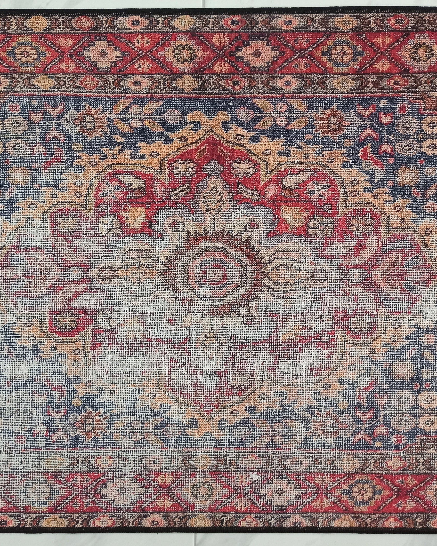 Amra2 Runner Oriental Red Runner Rug