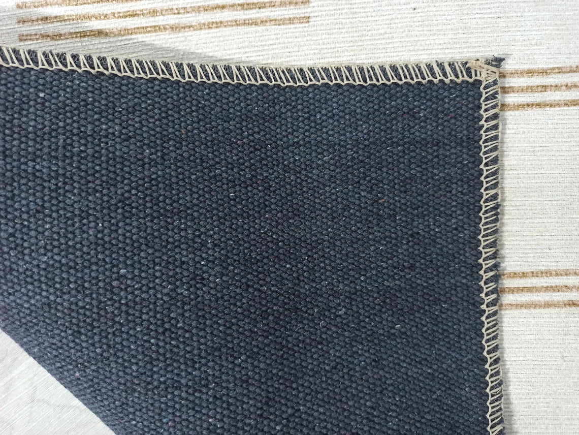 Ana Rug Turkish Neutral Striped Faded Beige Brown Rug