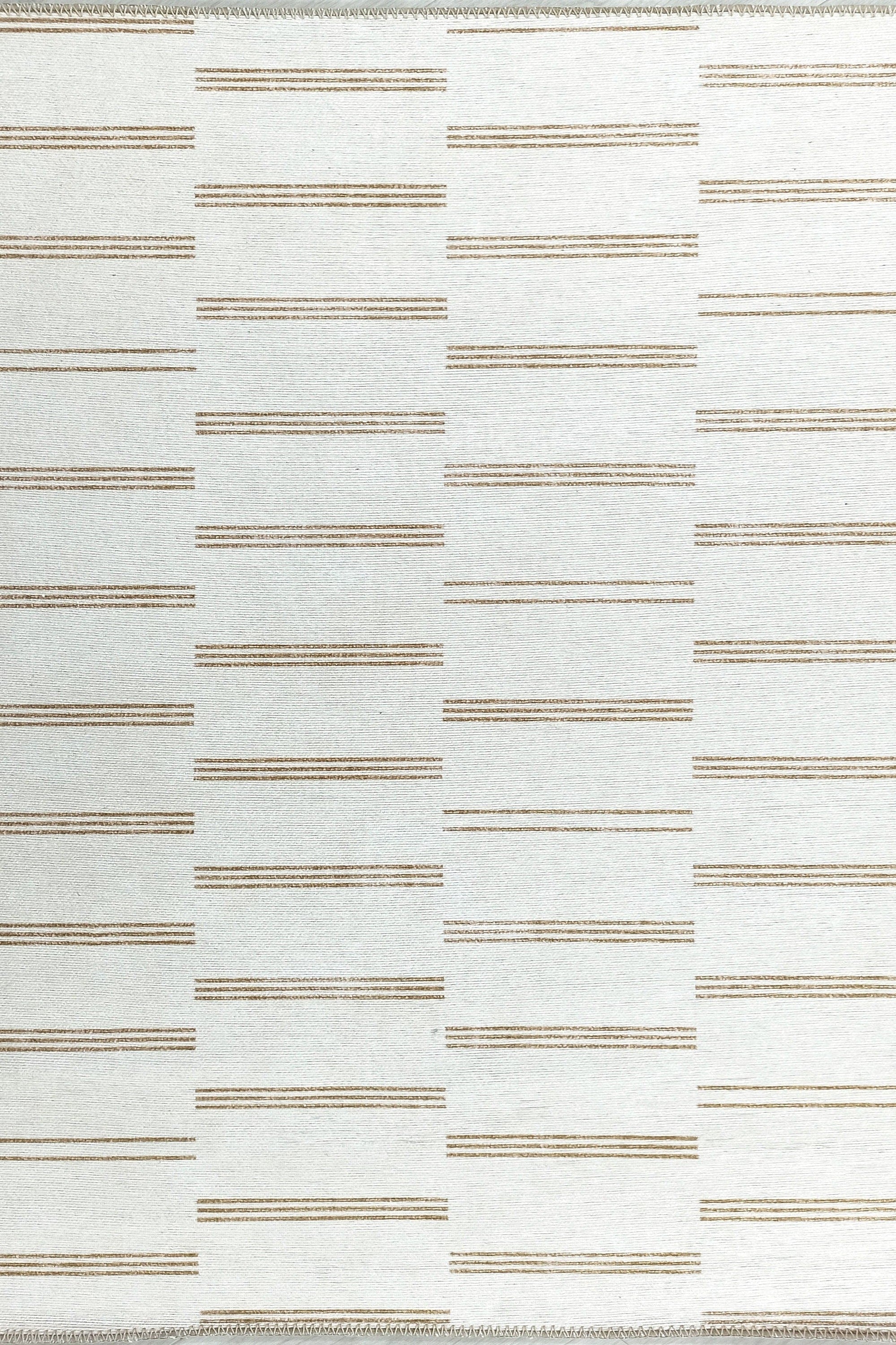 Ana Rug Turkish Neutral Striped Faded Beige Brown Rug