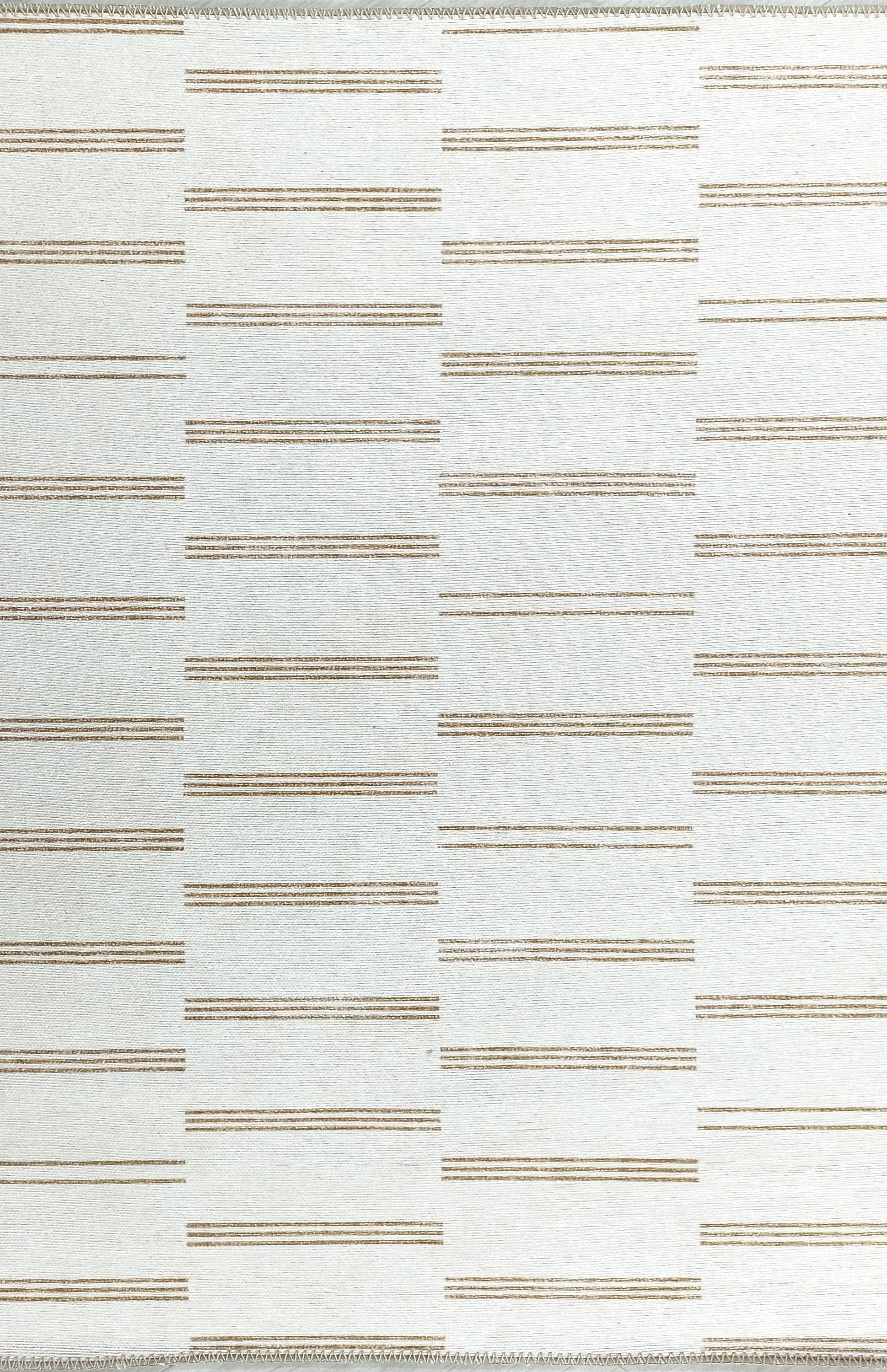 Ana Rug Turkish Neutral Striped Faded Beige Brown Rug