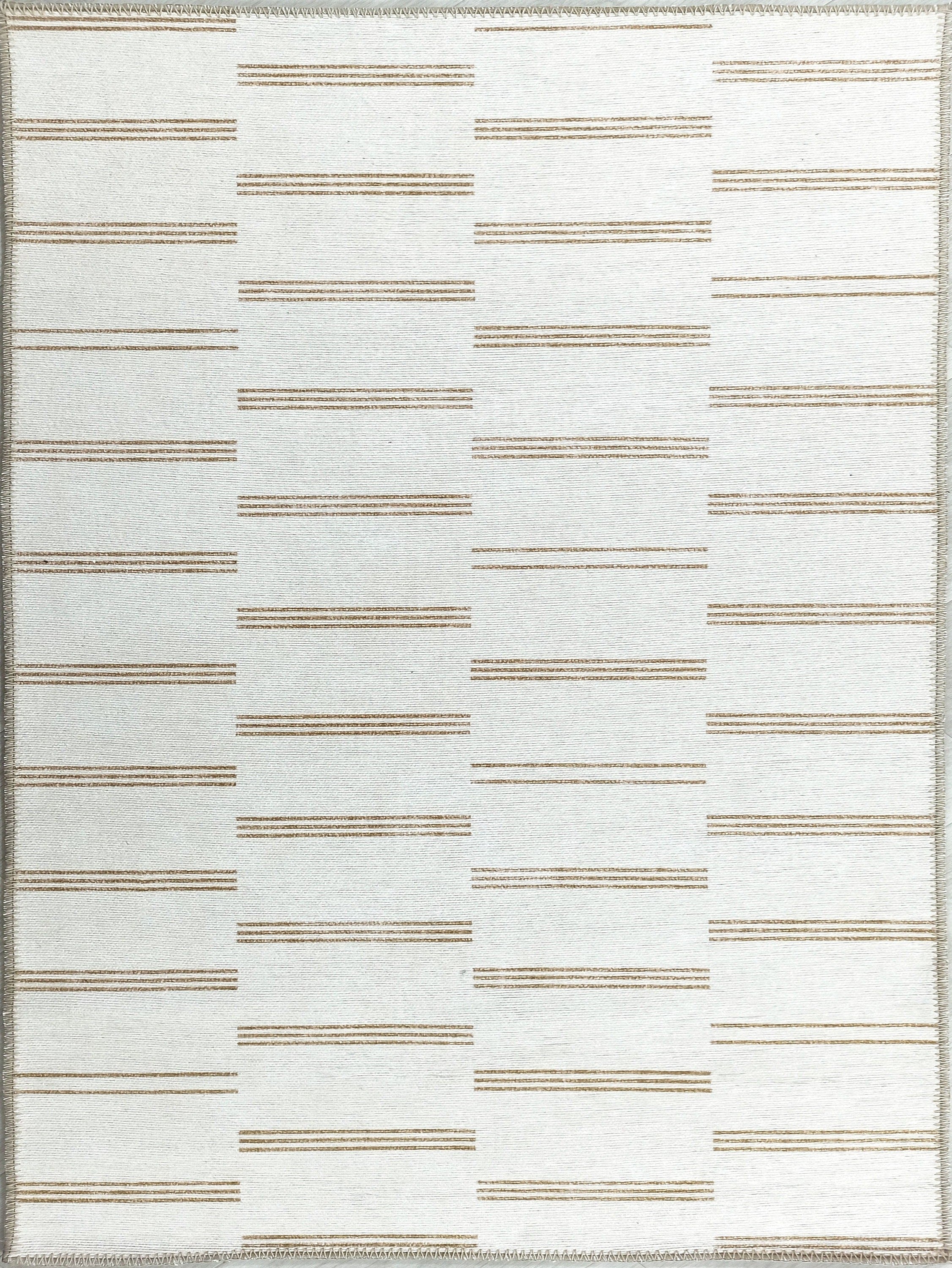 Ana Rug Turkish Neutral Striped Faded Beige Brown Rug