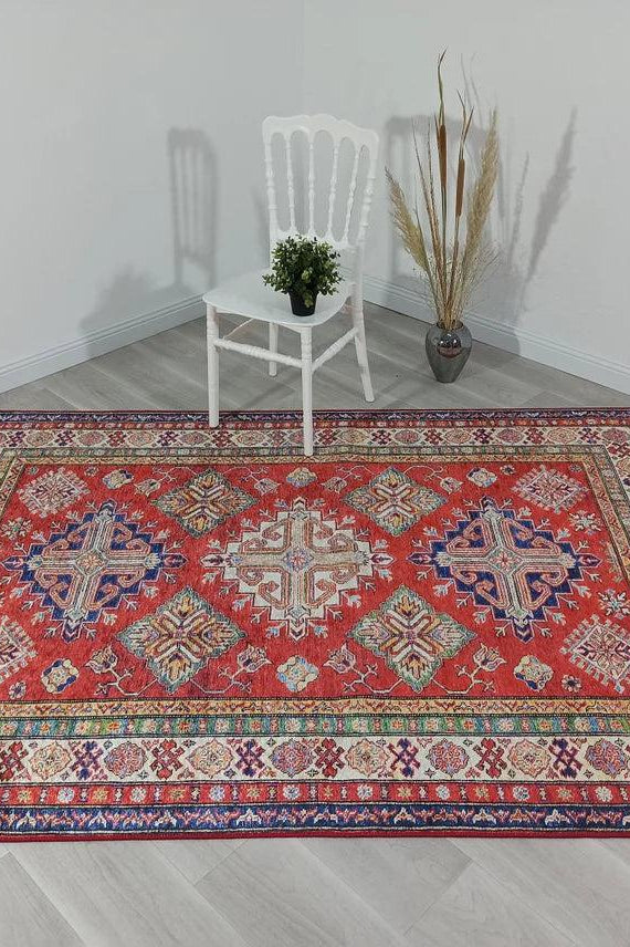 Anan Rug Red Ethnic Turkish Rug