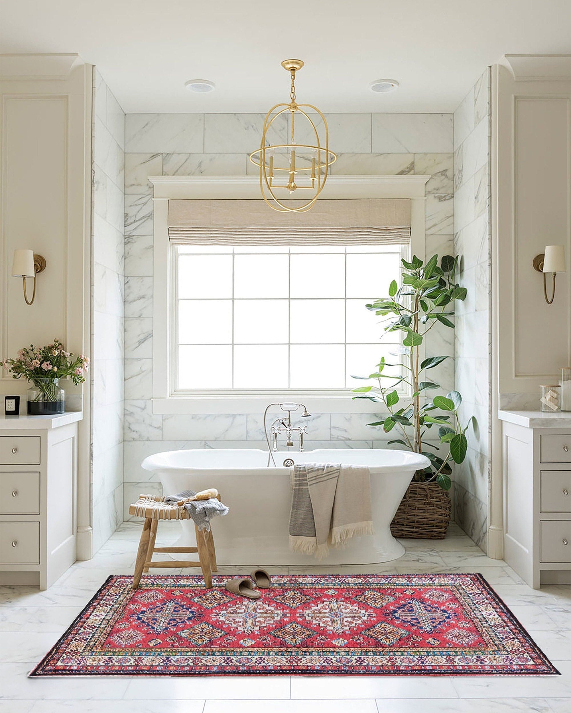 Anan Rug Red Ethnic Turkish Rug