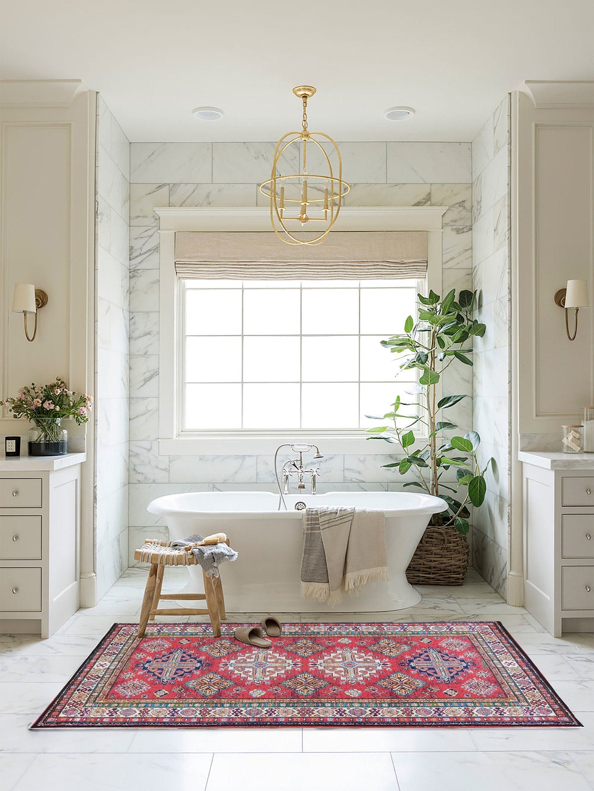 Anan Rug Red Ethnic Turkish Rug