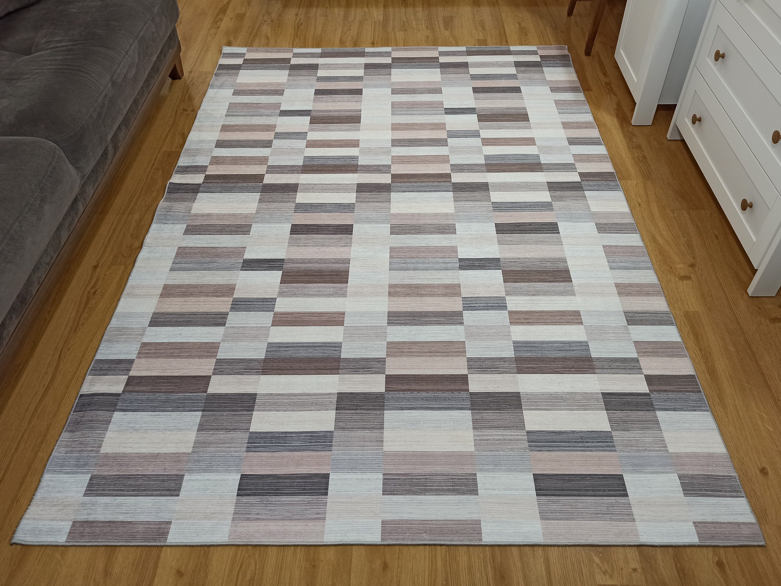 Aram Rug Modern Beige Brown Rug