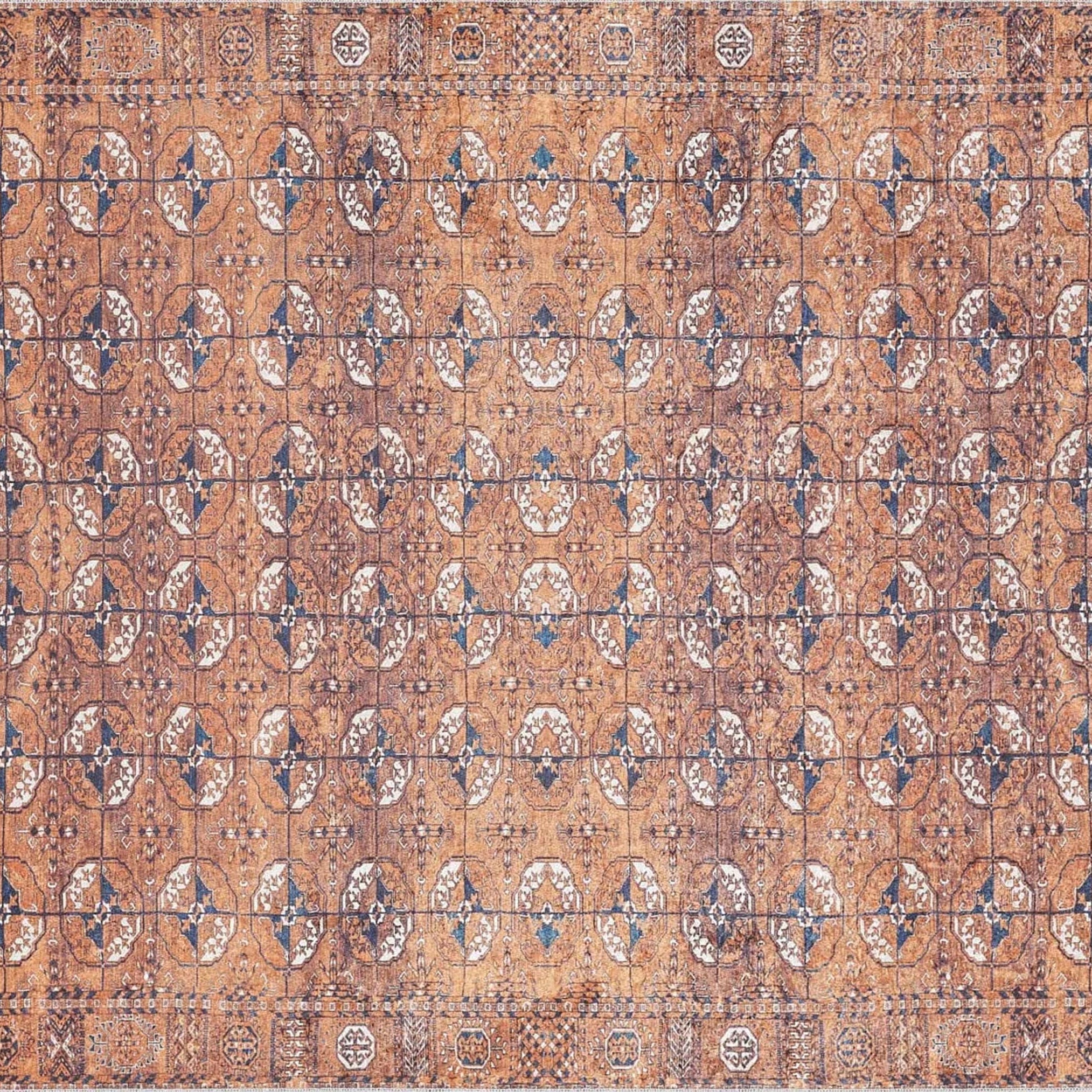 Arda Turkish Kilim Orange & Silver Rug