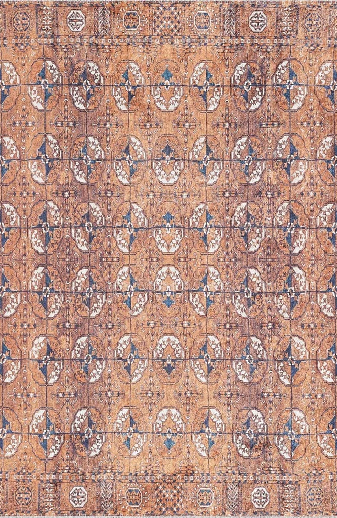 Arda Turkish Kilim Orange & Silver Rug