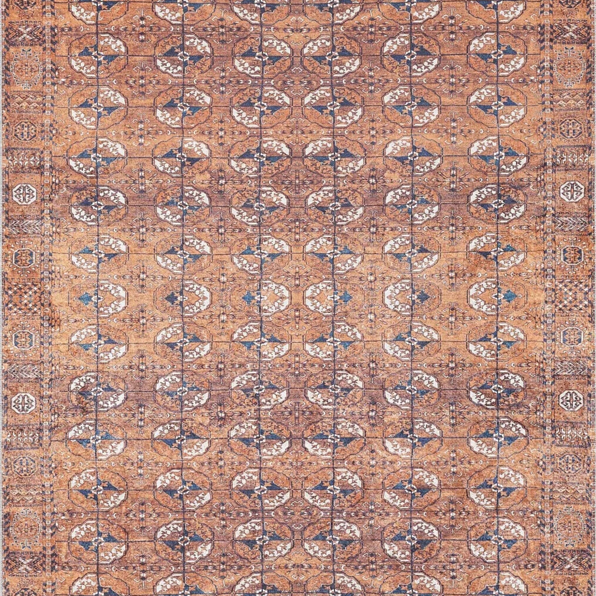 Arda Turkish Kilim Orange & Silver Rug