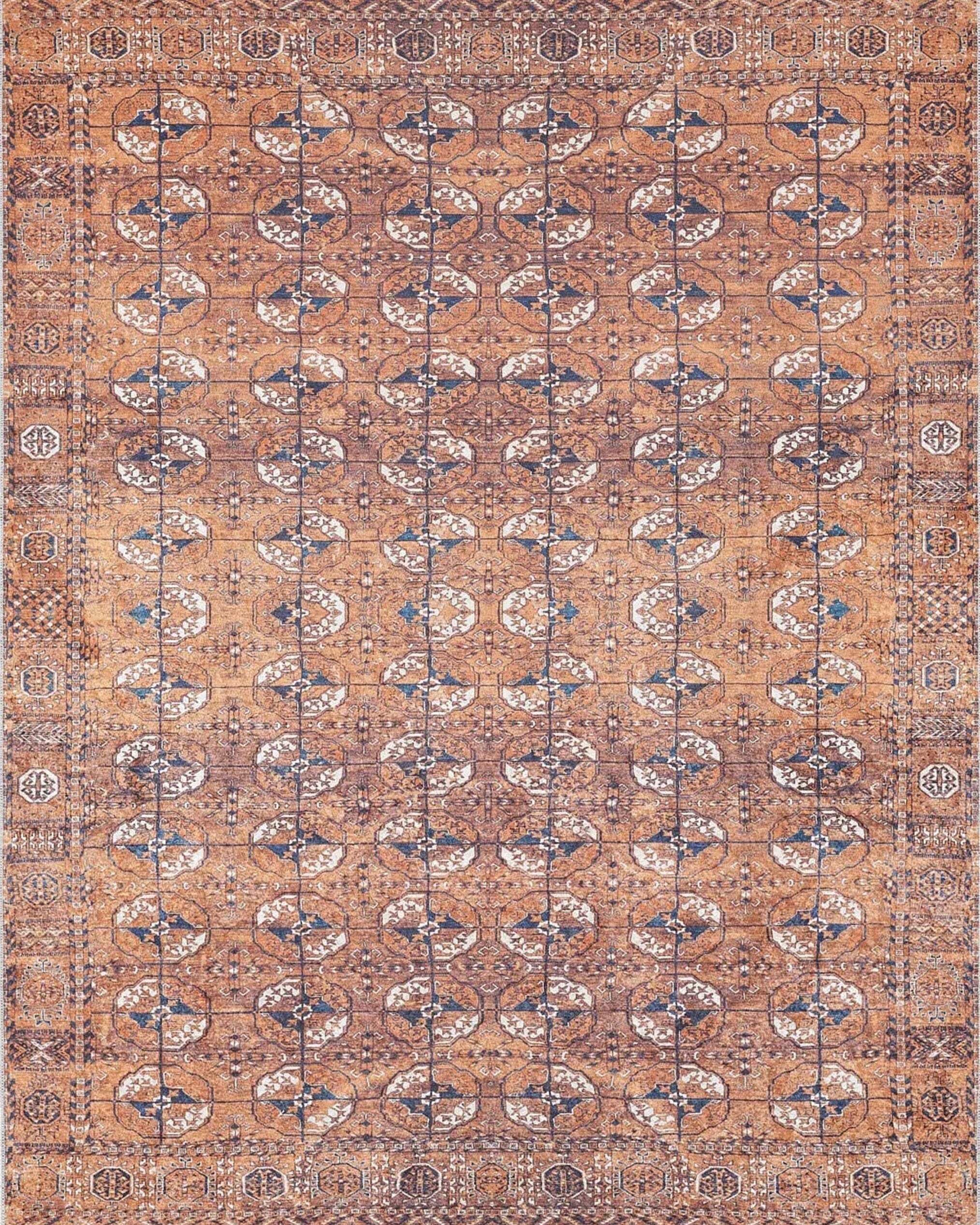 Arda Turkish Kilim Orange & Silver Rug