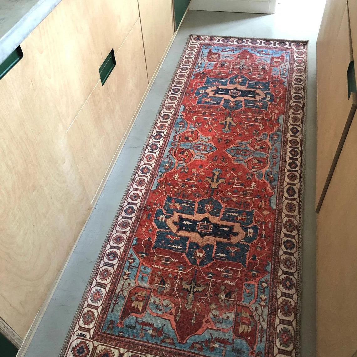 Ari Rug Antique Oriental Turkish Red & Blue Rug