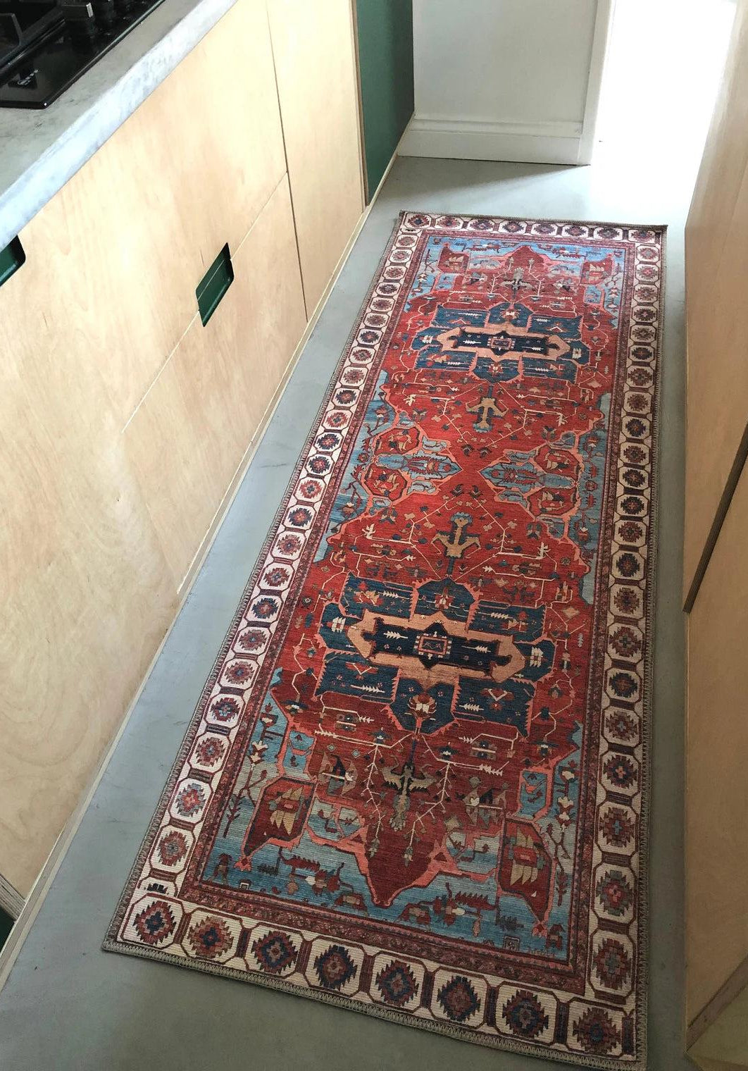 Ari Rug Antique Oriental Turkish Red & Blue Rug