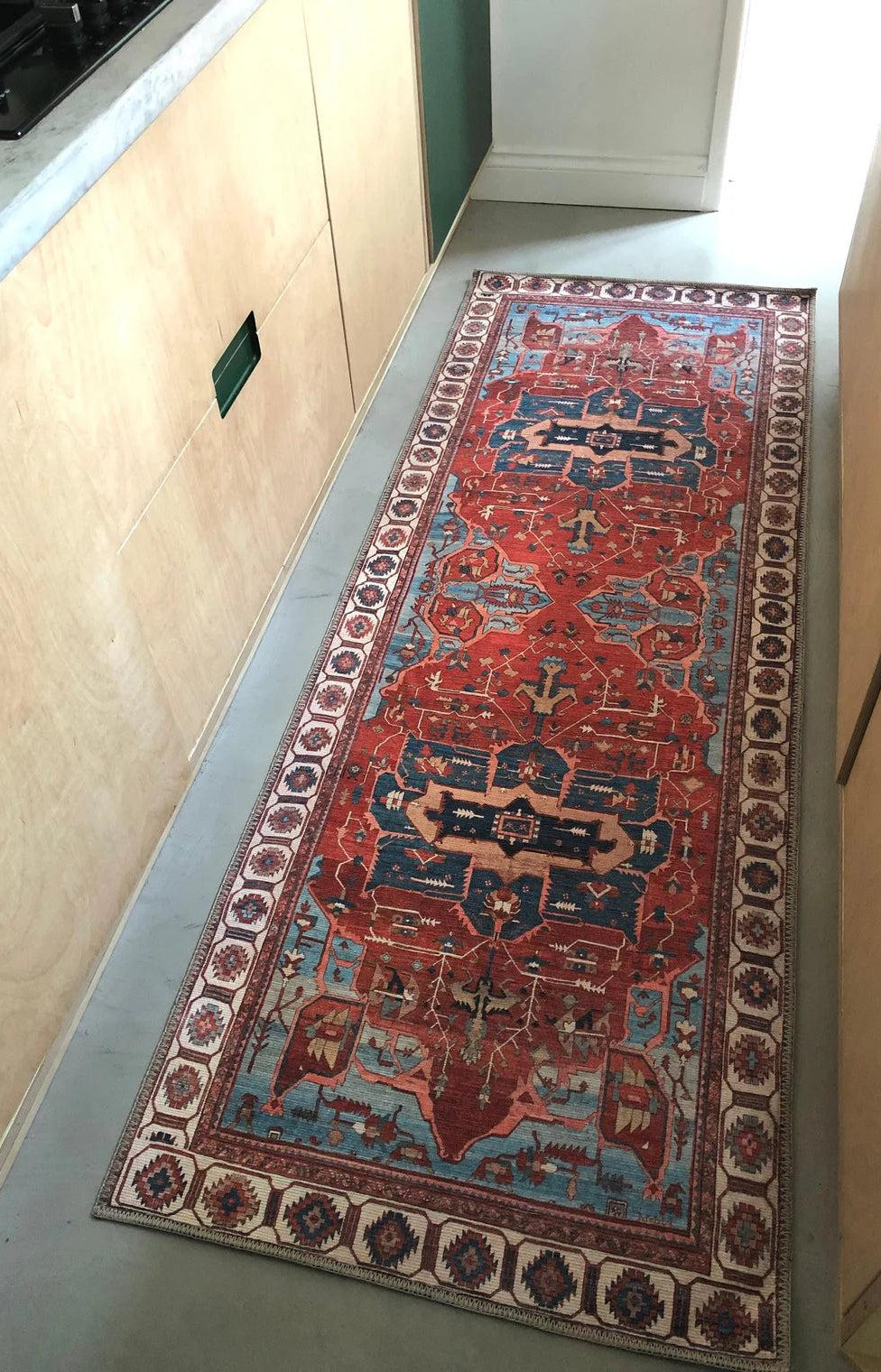 Ari Rug Antique Oriental Turkish Red & Blue Rug