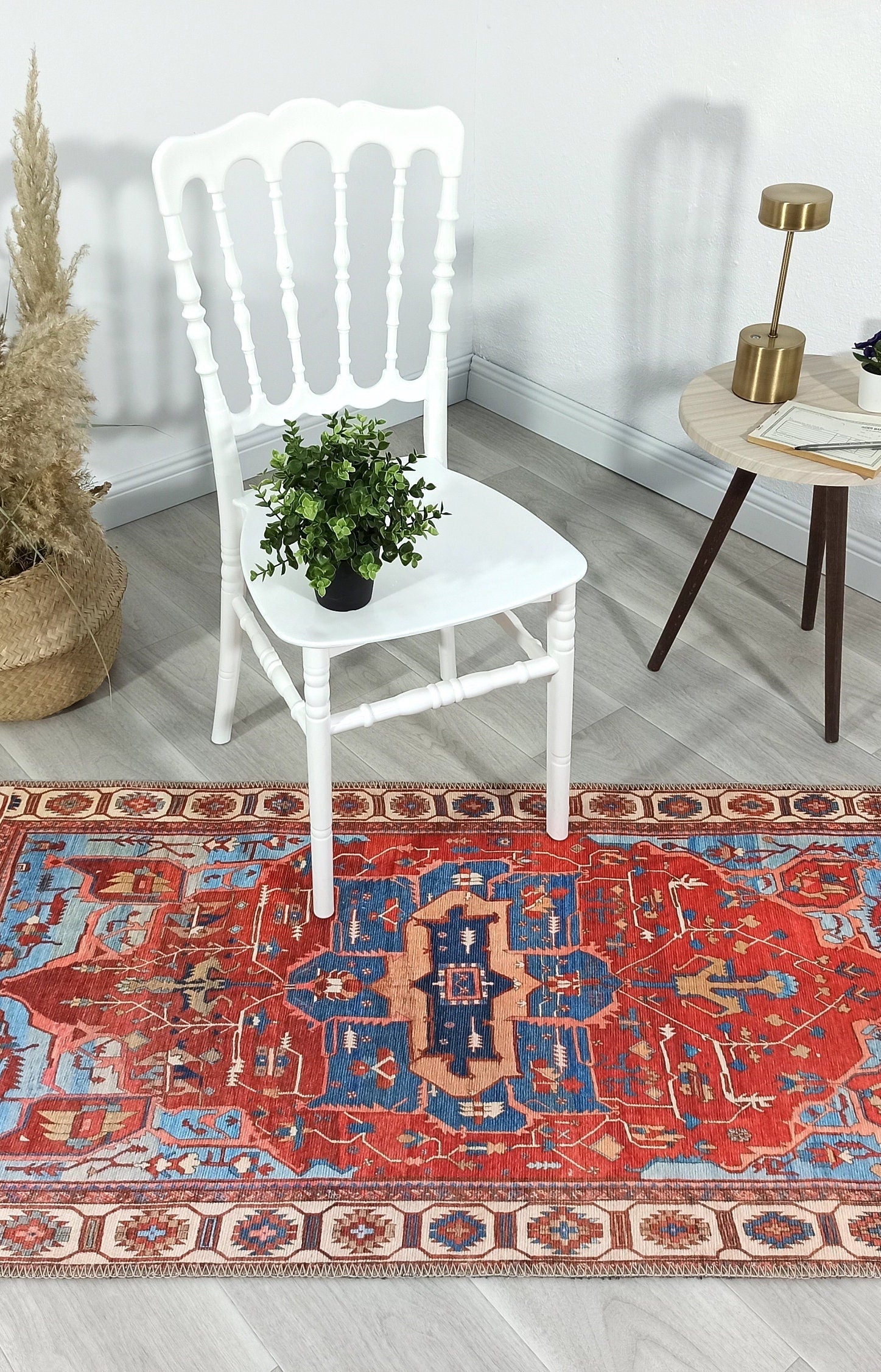 Ari Rug Antique Oriental Turkish Red & Blue Rug