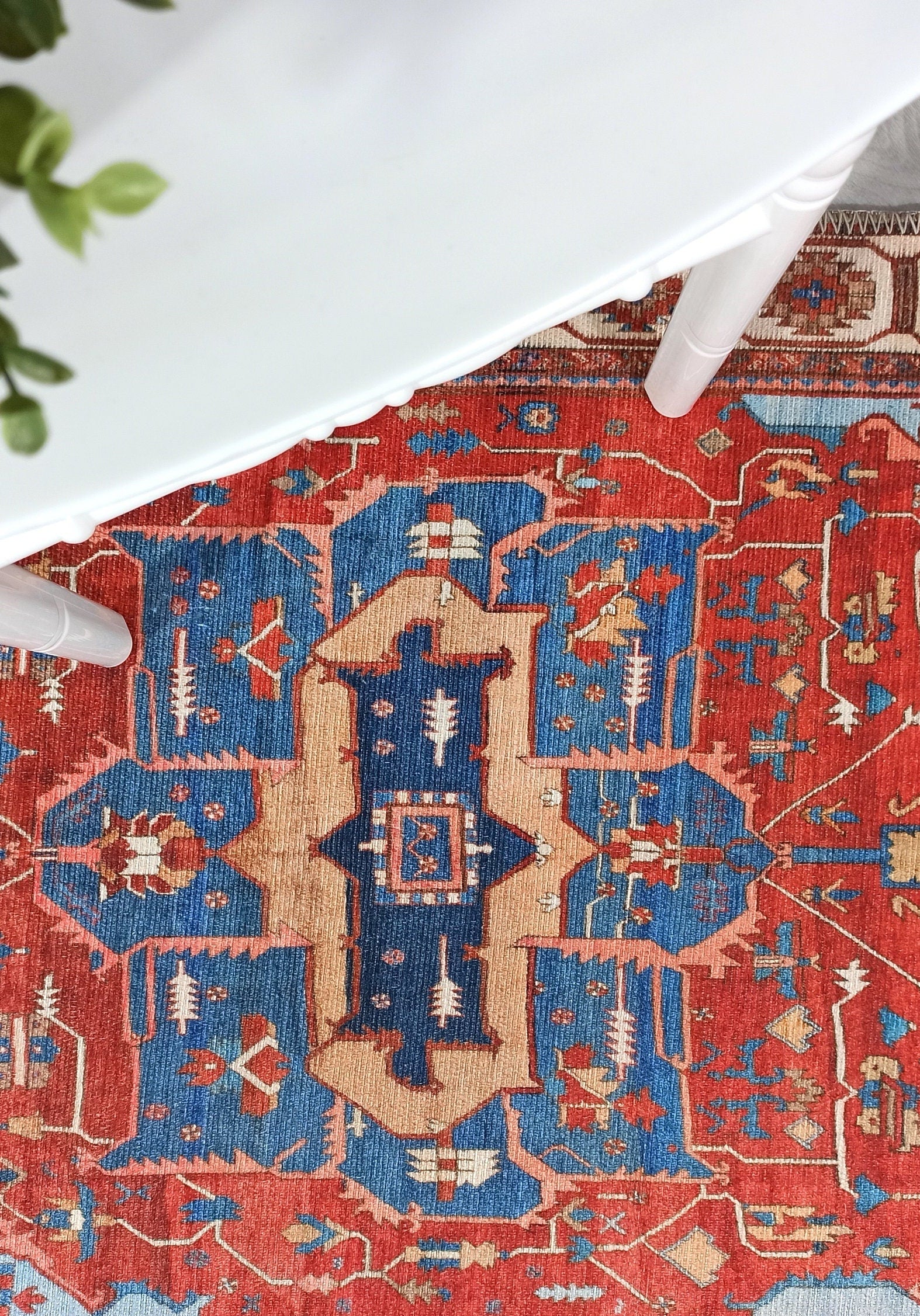 Ari Rug Antique Oriental Turkish Red & Blue Rug