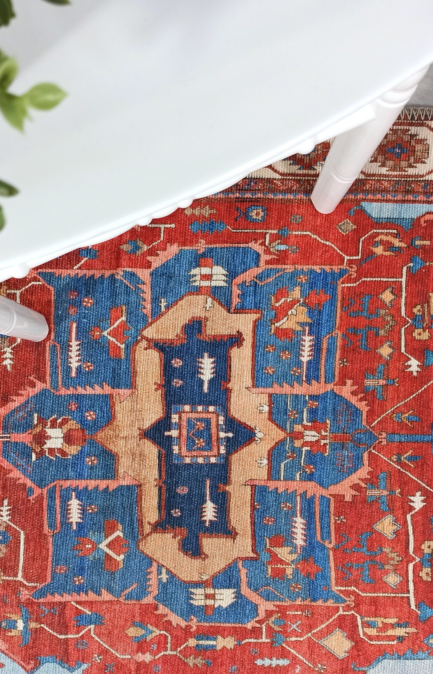 Ari Rug Antique Oriental Turkish Red & Blue Rug