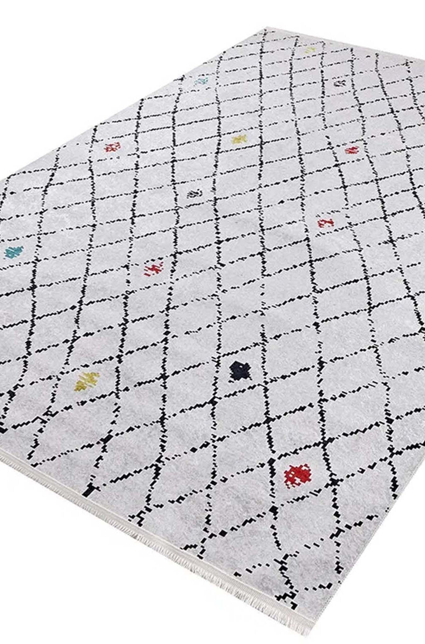 Ariel Turkish Kilim White Ivory Rug