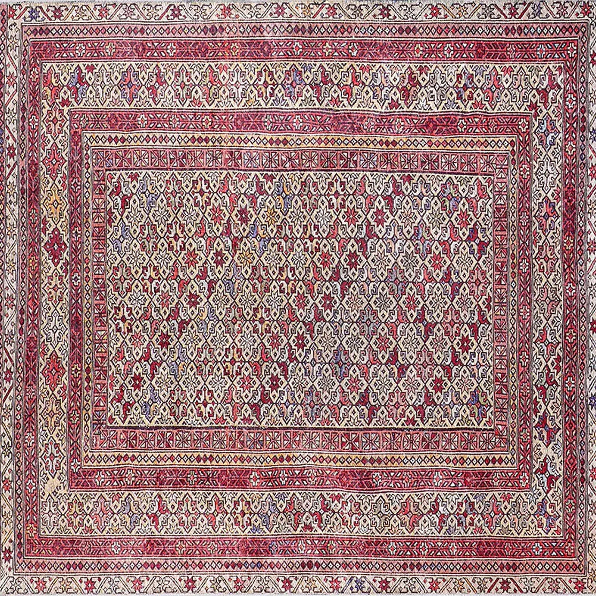Arsa Turkish Oushak Red Beige Rug