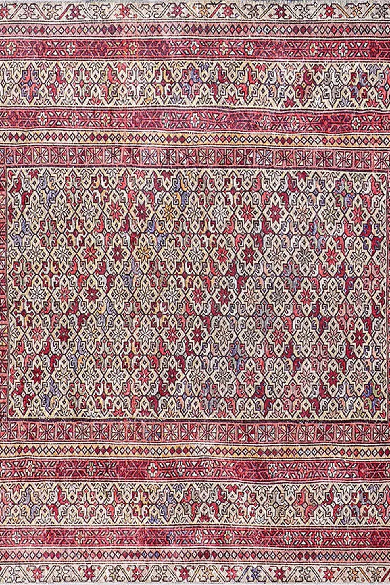 Arsa Turkish Oushak Red Beige Rug