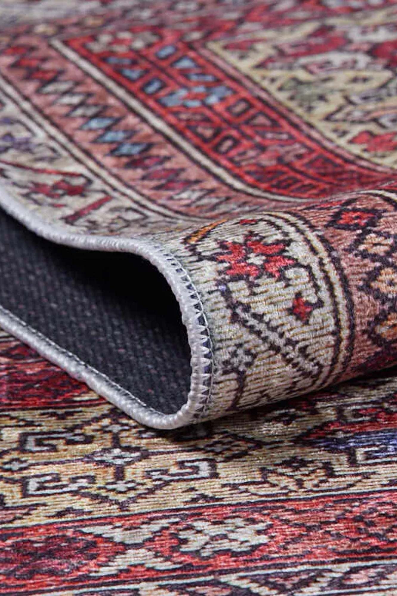 Arsa Turkish Oushak Red Beige Rug