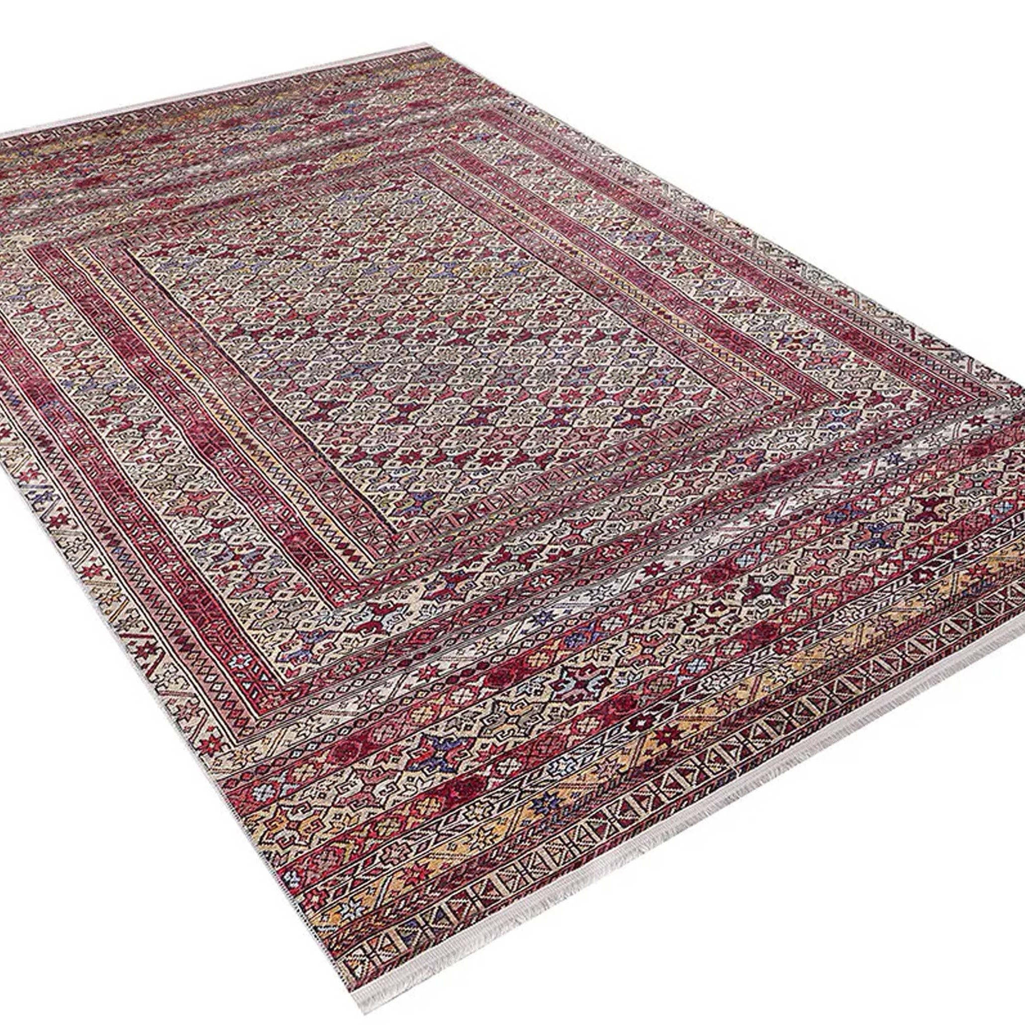 Arsa Turkish Oushak Red Beige Rug