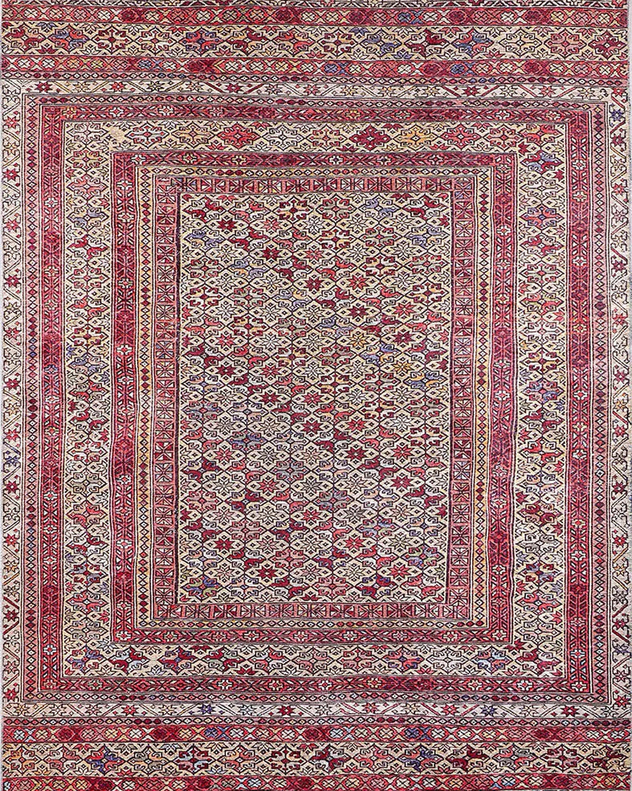 Arsa Turkish Oushak Red Beige Rug