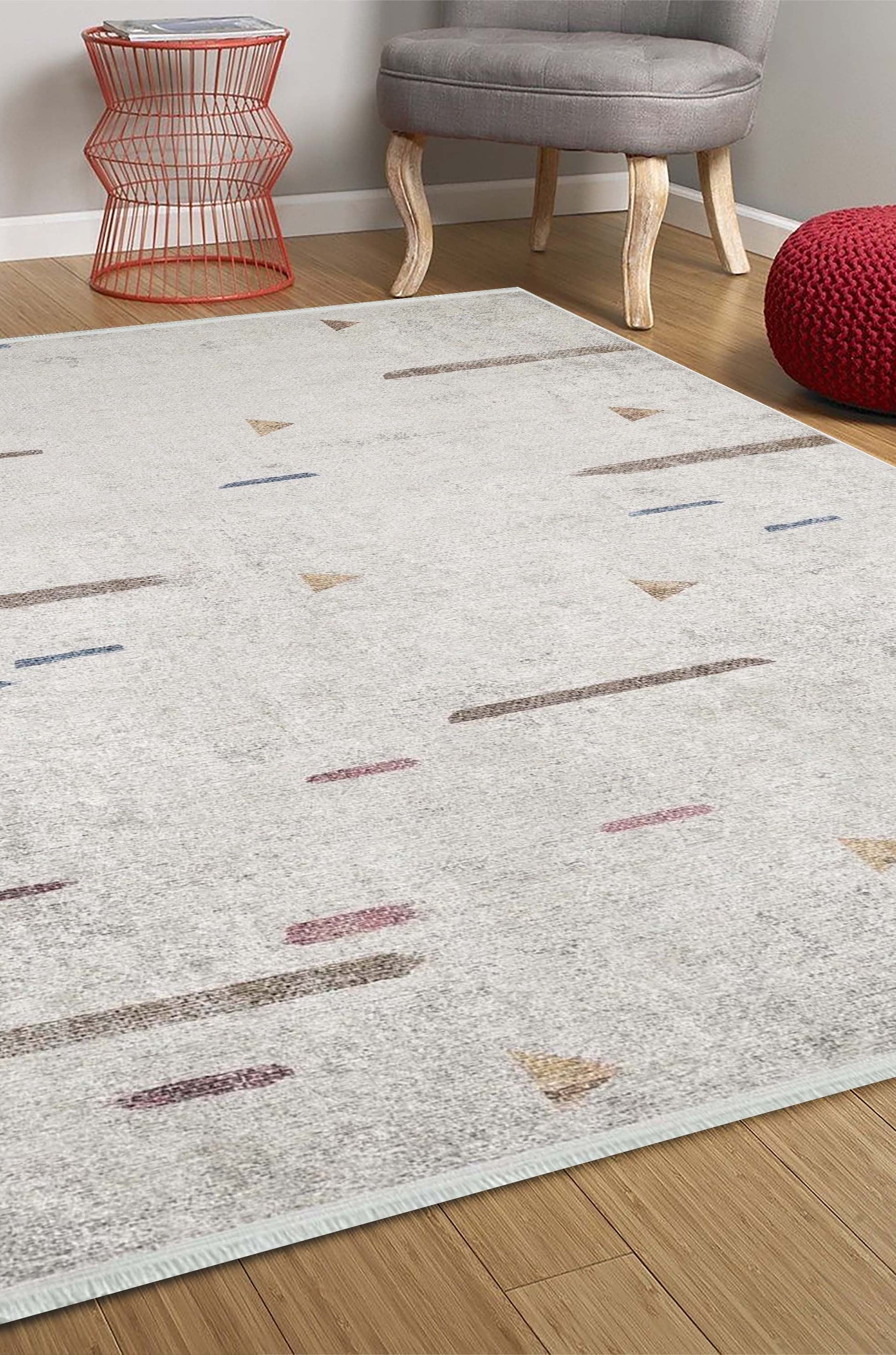 Arsela Turkish White Cream Rug