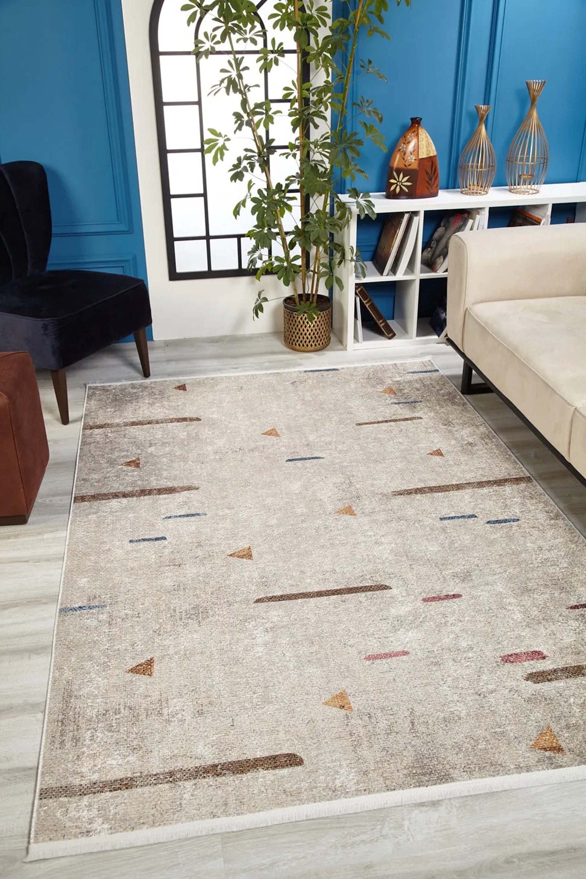 Arsela Turkish White Cream Rug