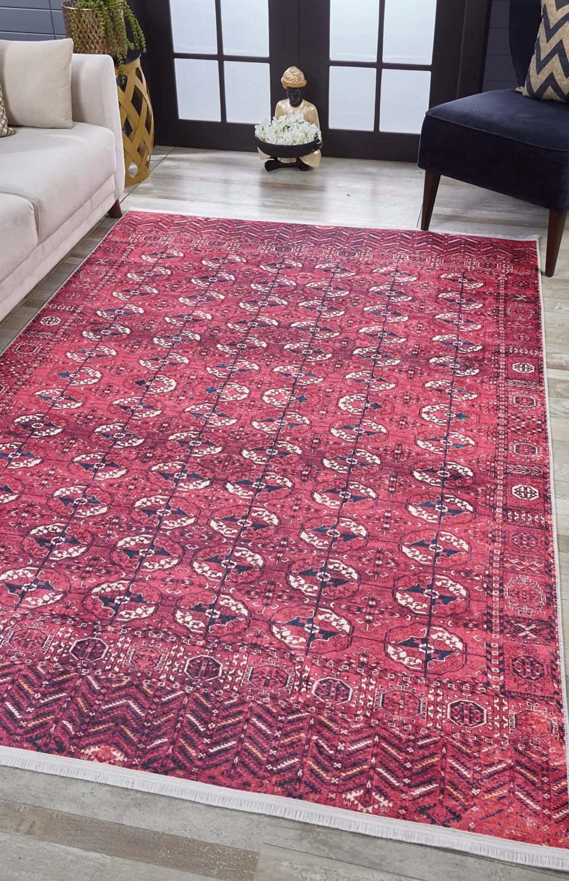 Alita Afghan Hot Pink Rug