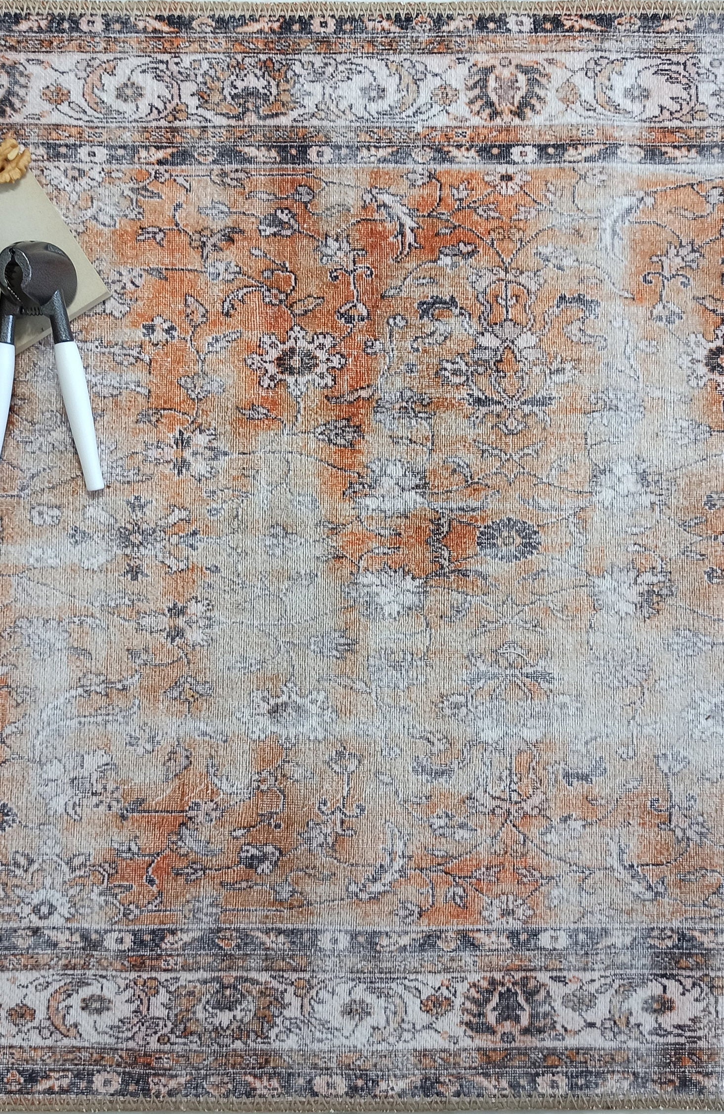 Arva Turkish Faded Orange and Brown Rug