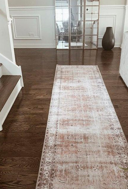 Arva Turkish Faded Orange and Brown Rug