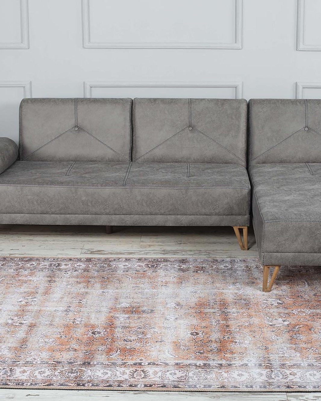 Arva Turkish Faded Orange and Brown Rug