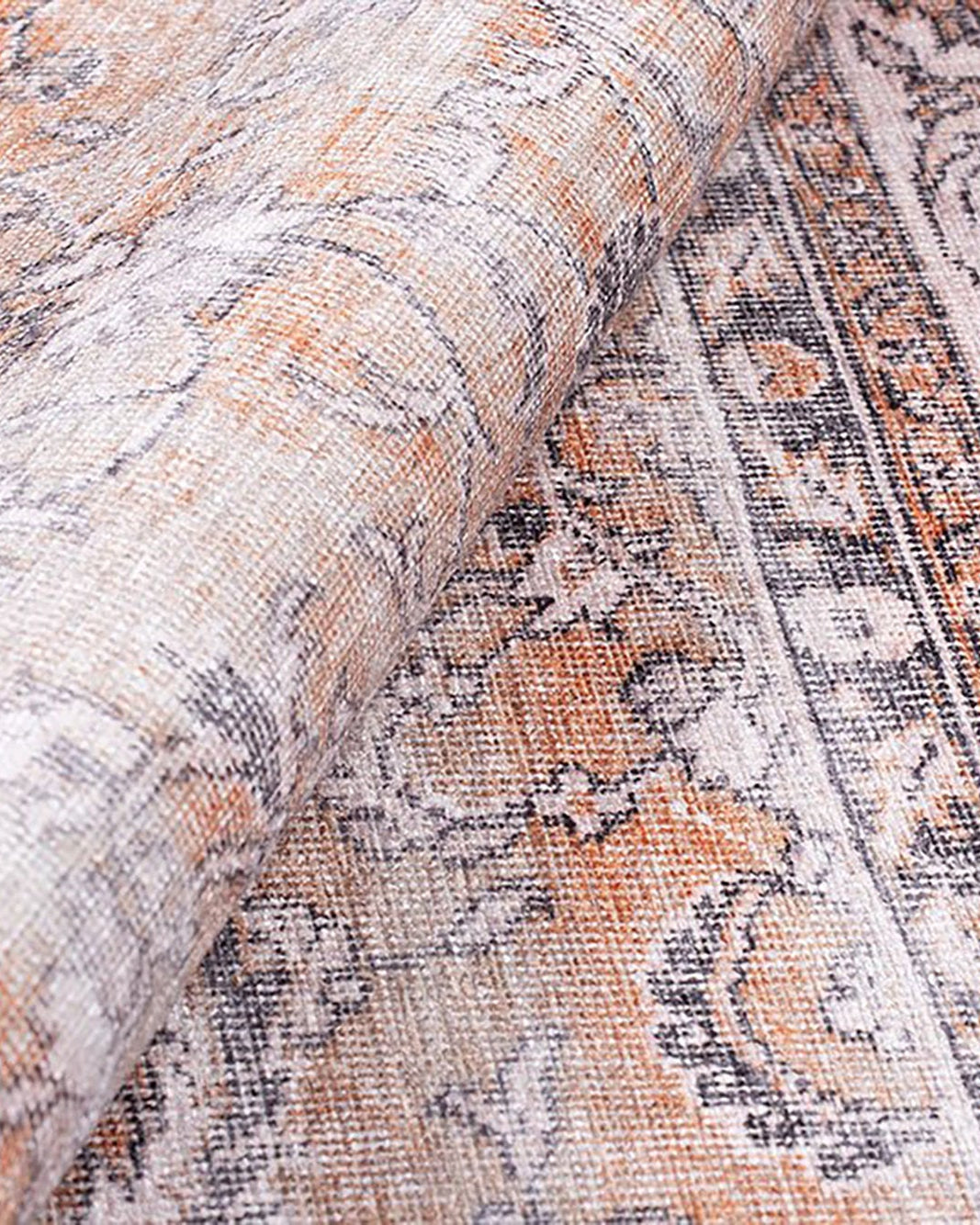 Arva Turkish Faded Orange and Brown Rug