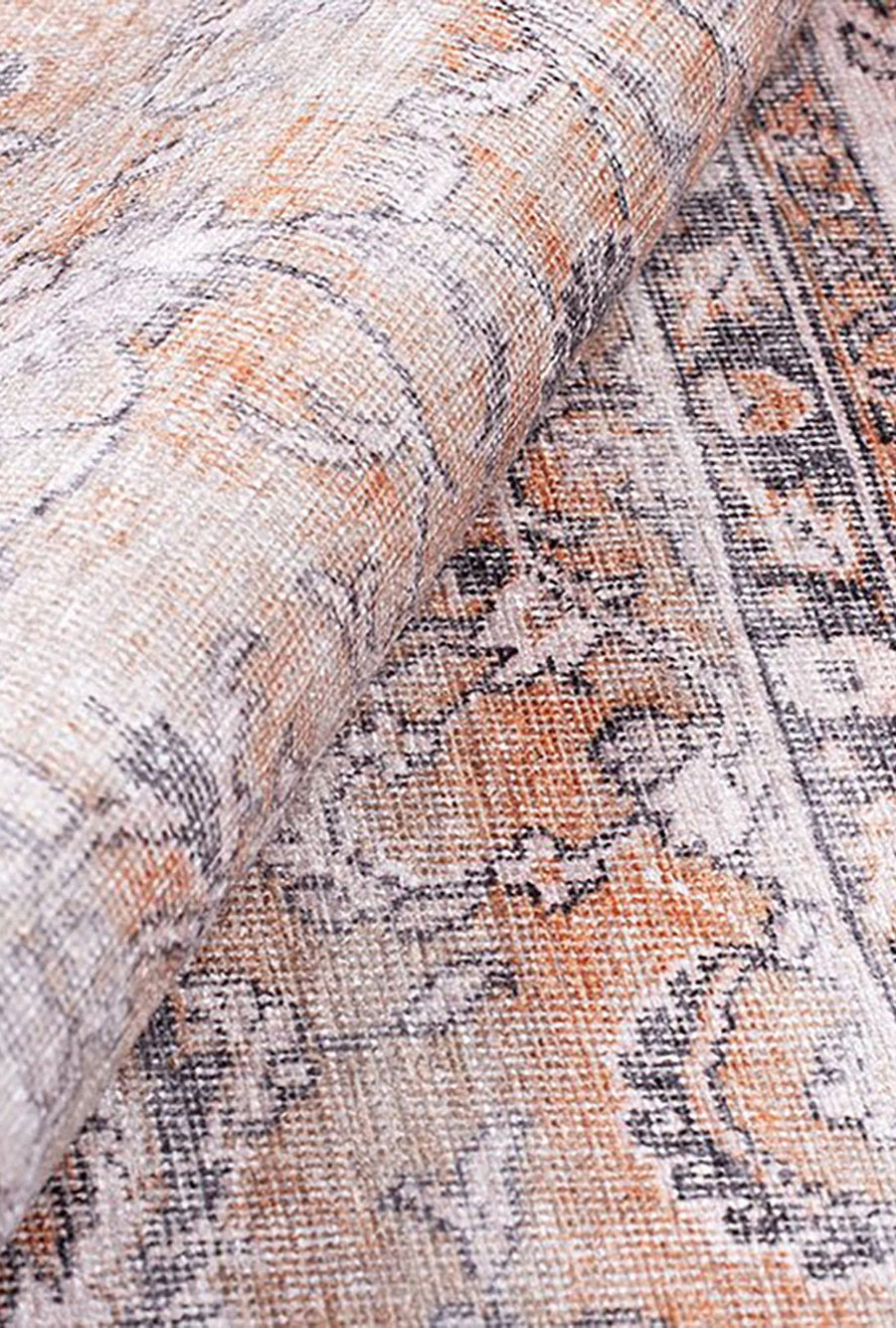 Arva Turkish Faded Orange and Brown Rug