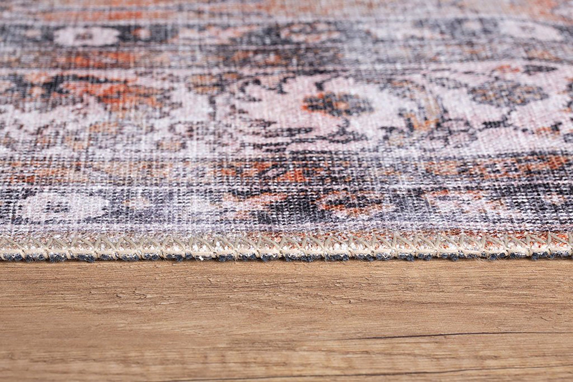 Arva Turkish Faded Orange and Brown Rug