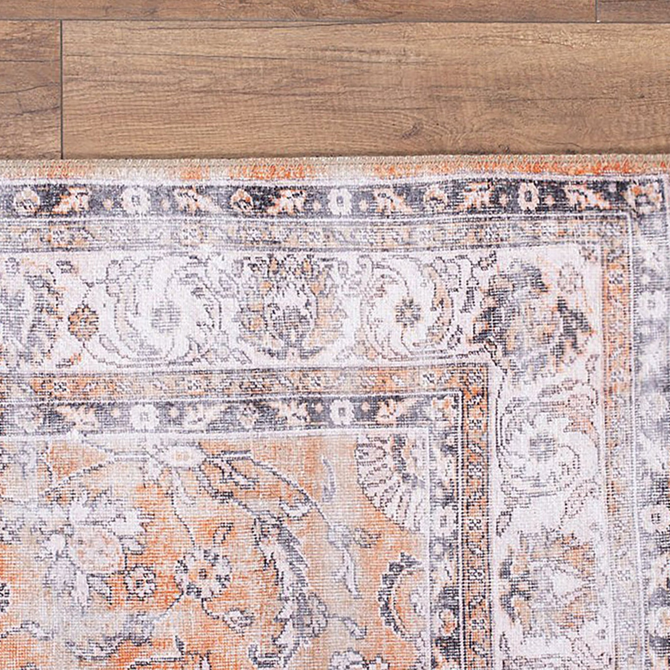 Arva Turkish Faded Orange and Brown Rug