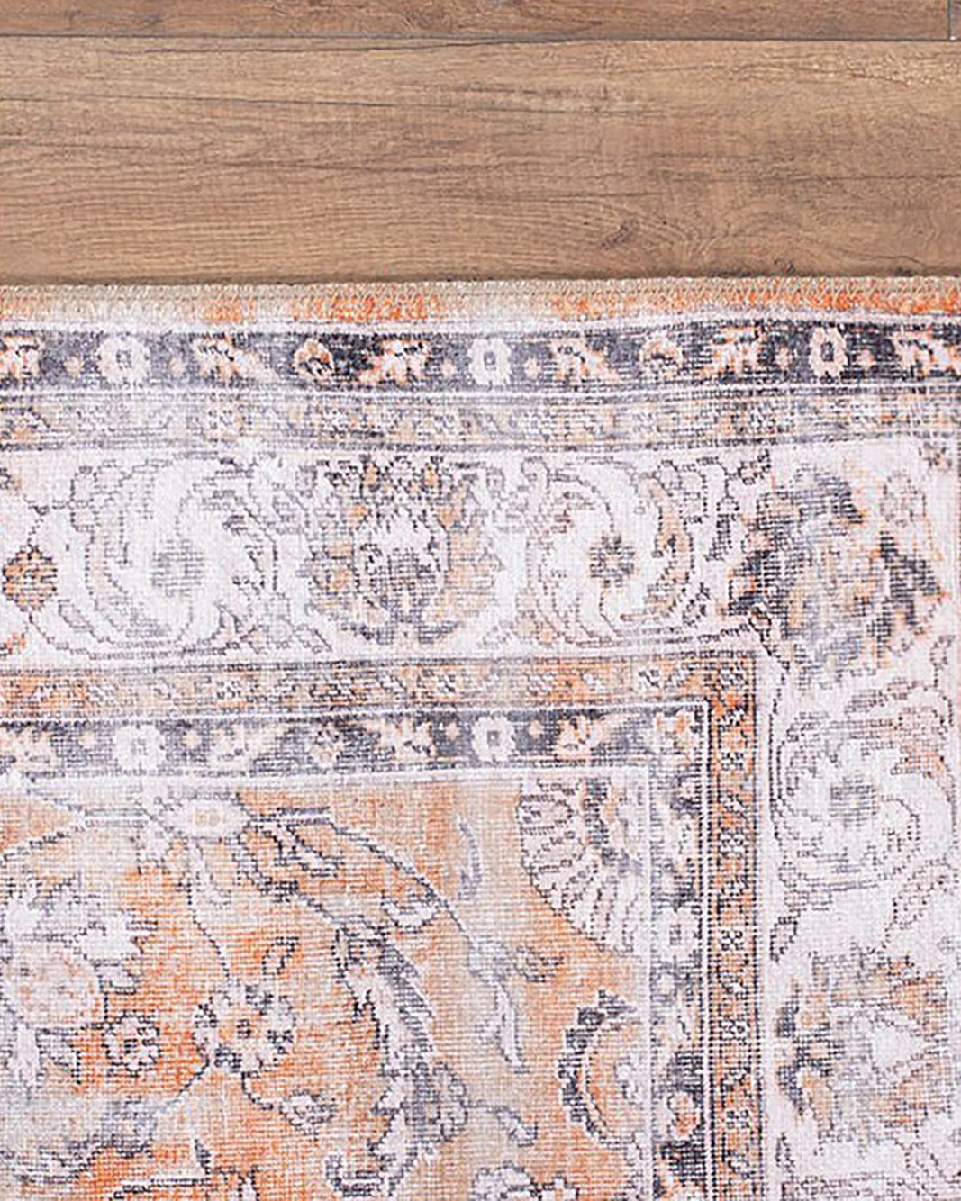 Arva Turkish Faded Orange and Brown Rug