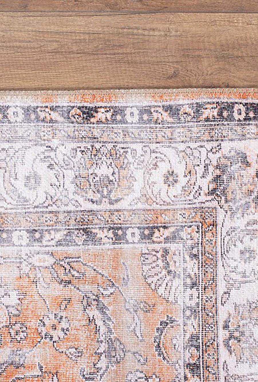 Arva Turkish Faded Orange and Brown Rug