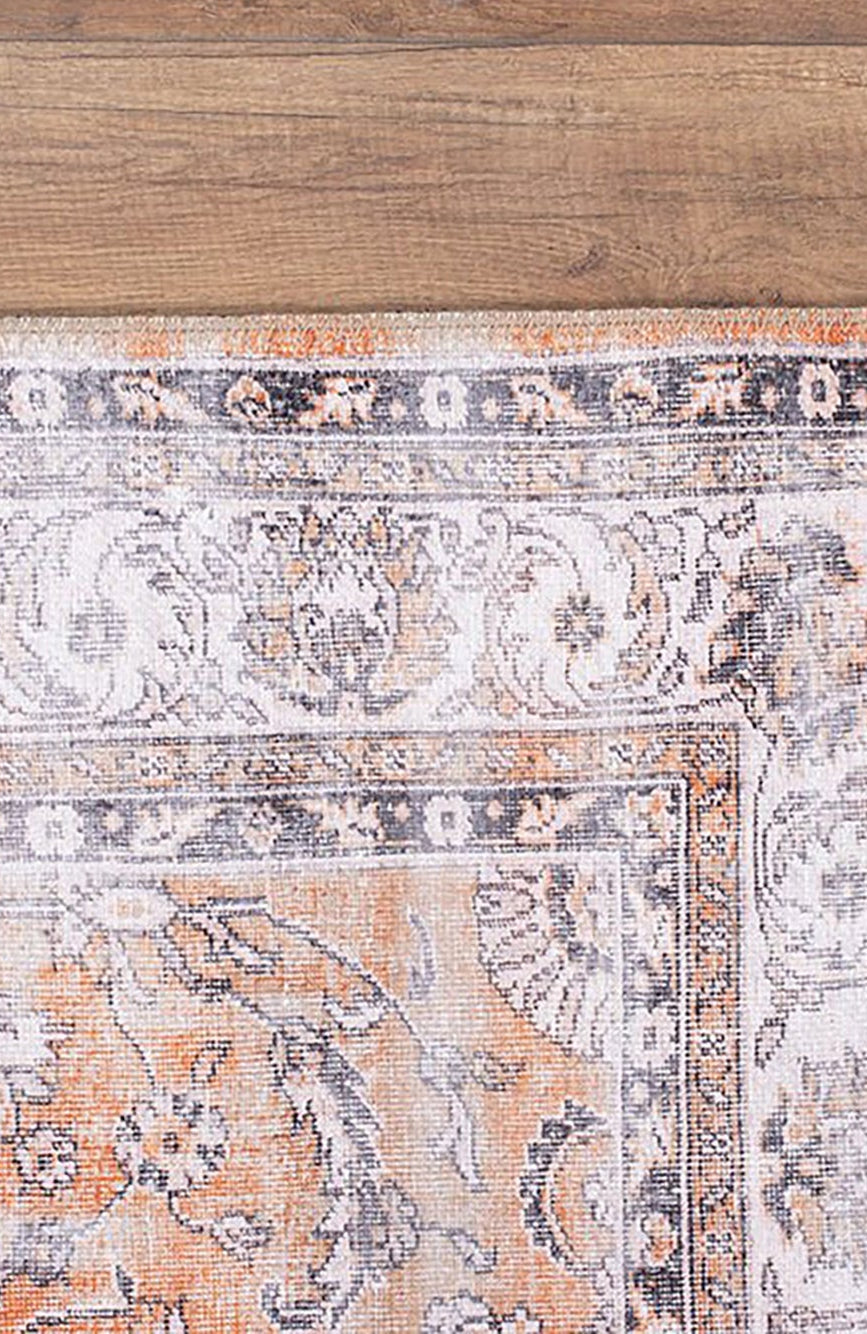 Arva Turkish Faded Orange and Brown Rug