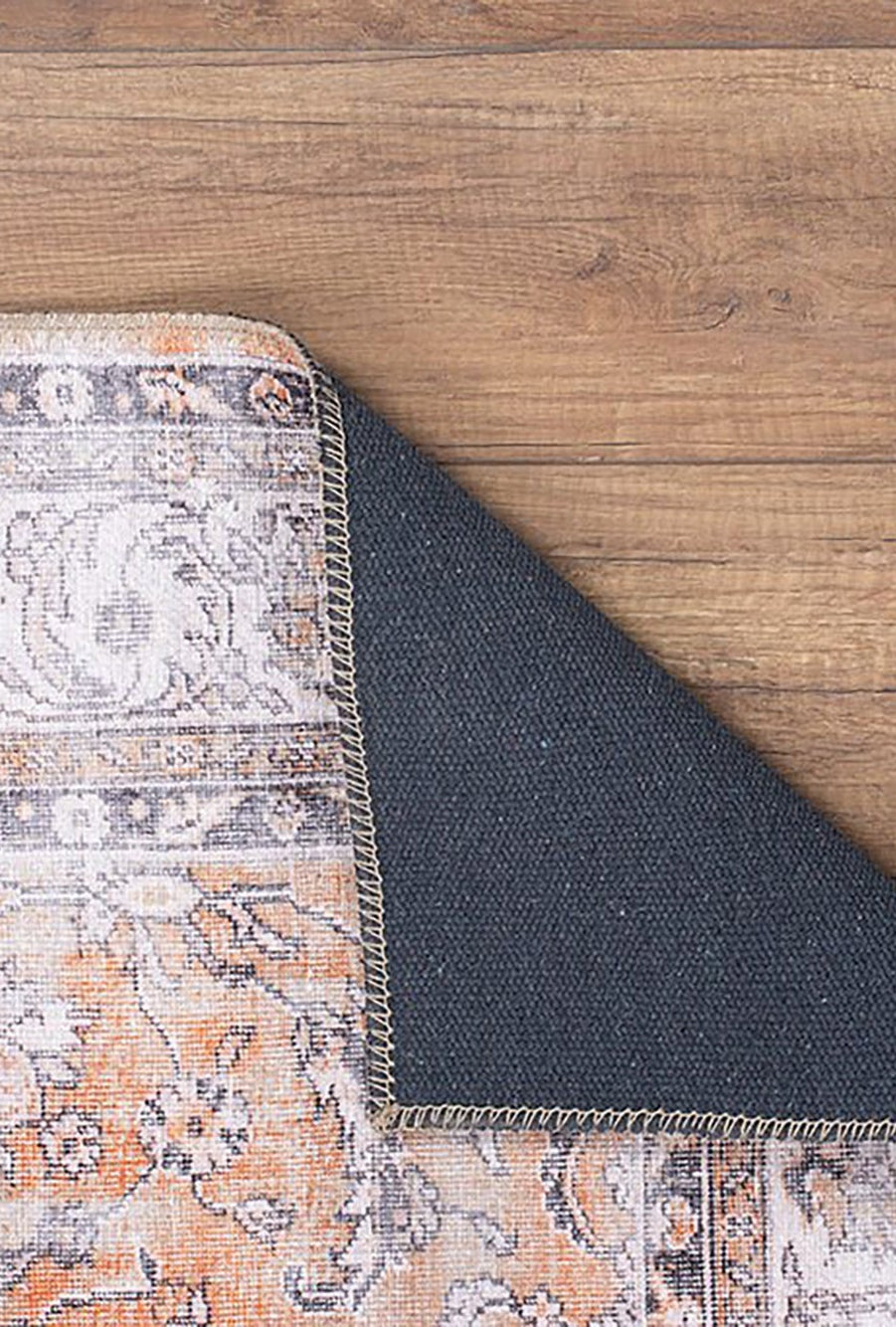 Arva Turkish Faded Orange and Brown Rug