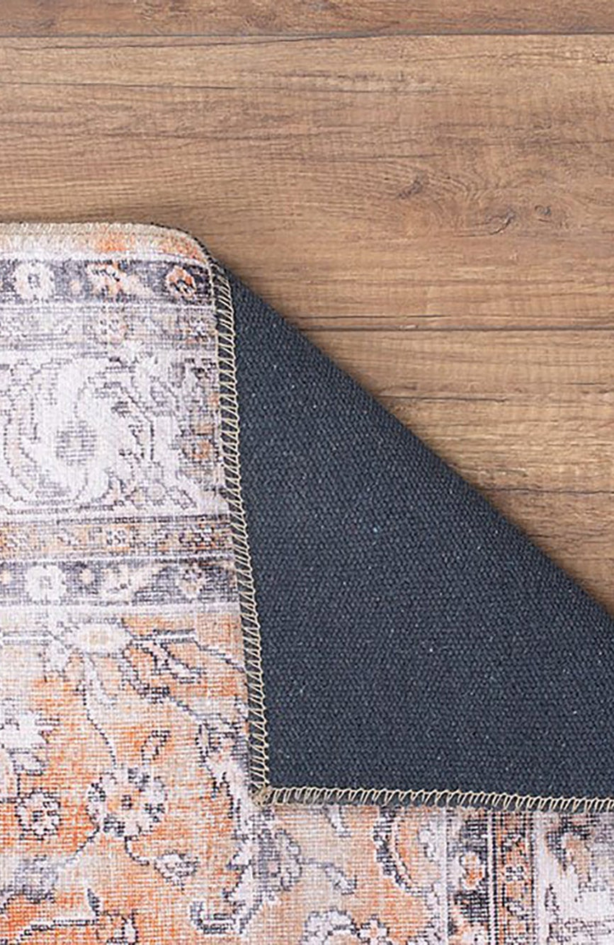 Arva Turkish Faded Orange and Brown Rug