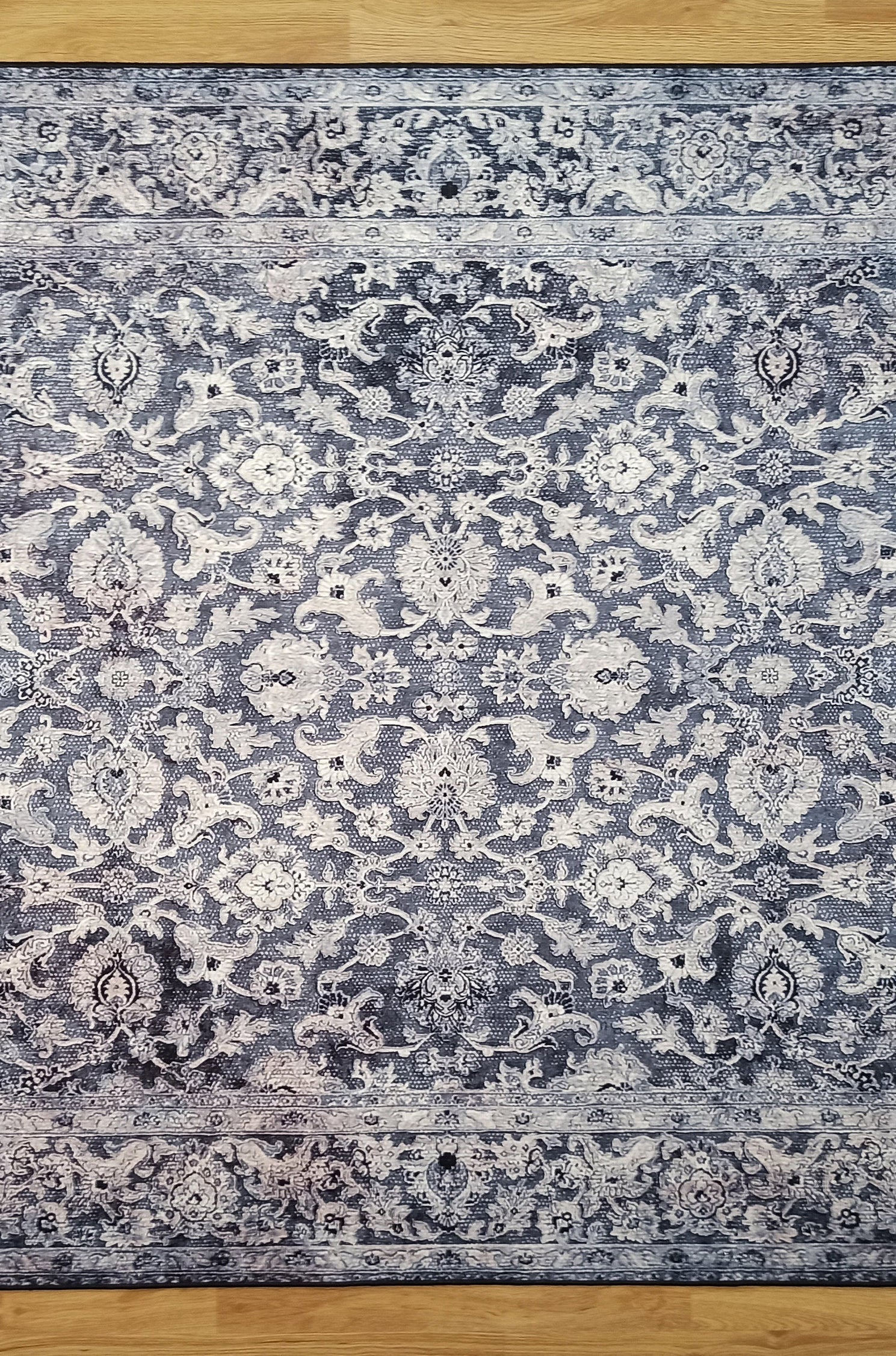 Asena Area Rug | Persian Navy Blue Gray Faded Rug