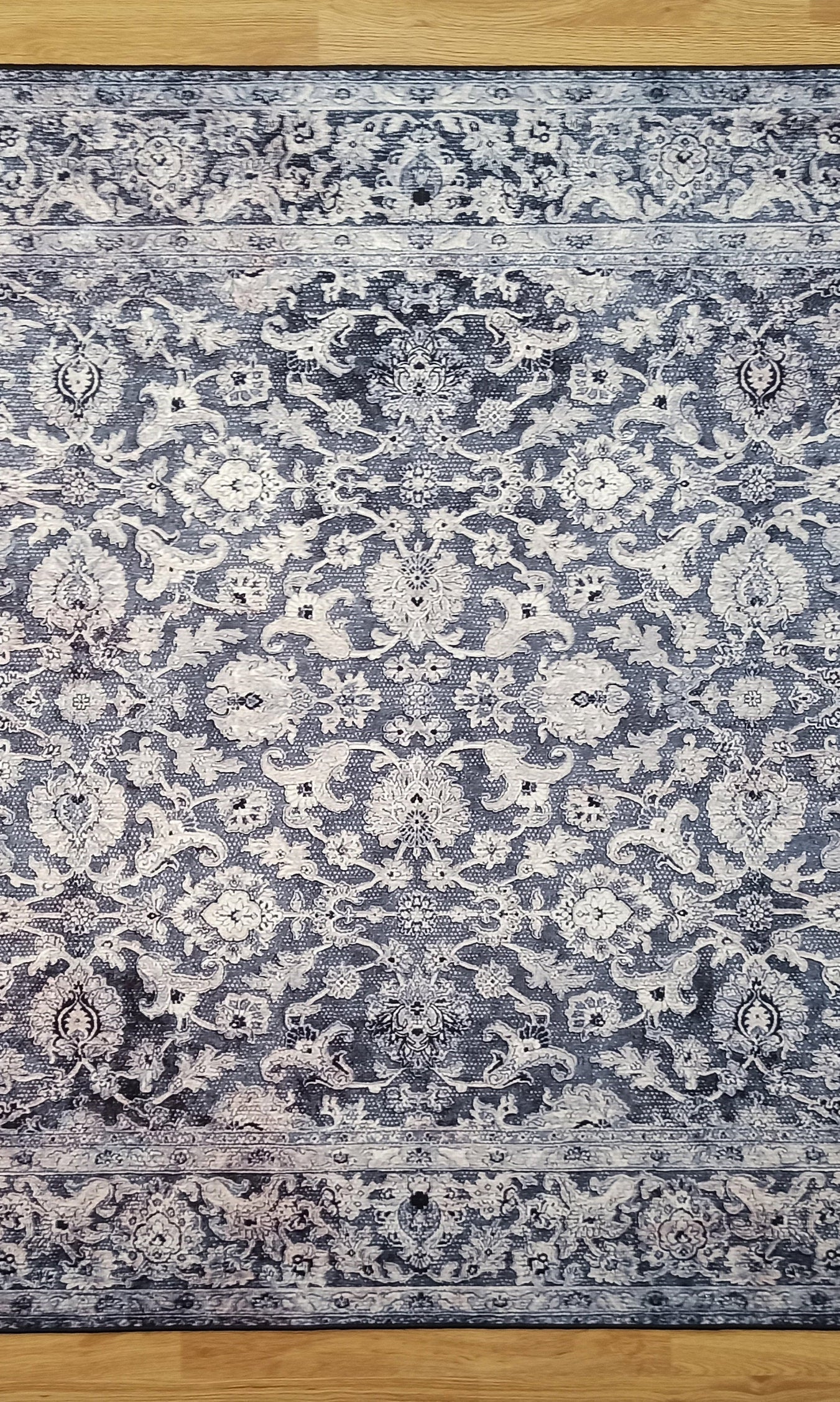 Asena Area Rug | Persian Navy Blue Gray Faded Rug
