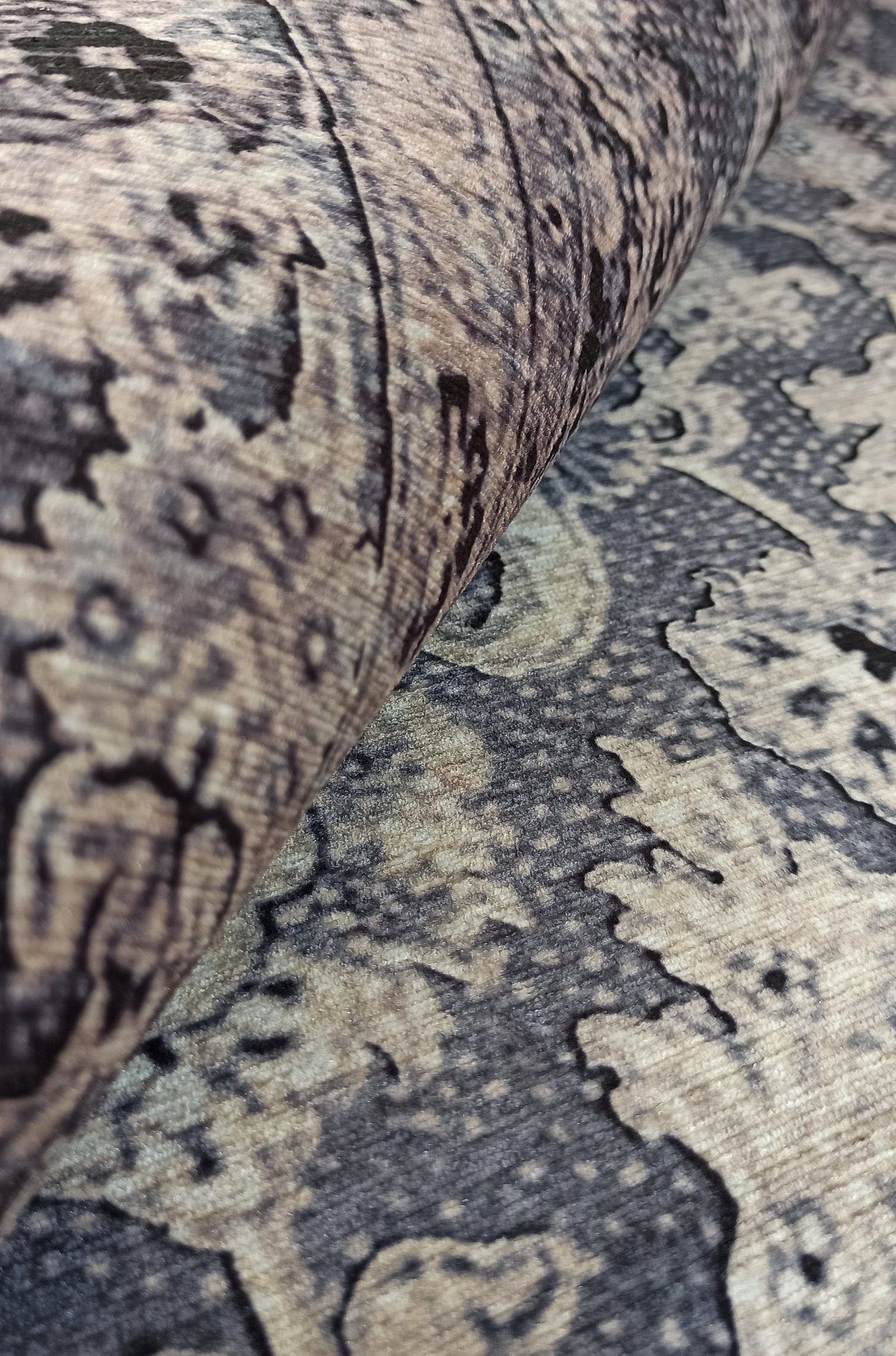 Asena Area Rug | Persian Navy Blue Gray Faded Rug