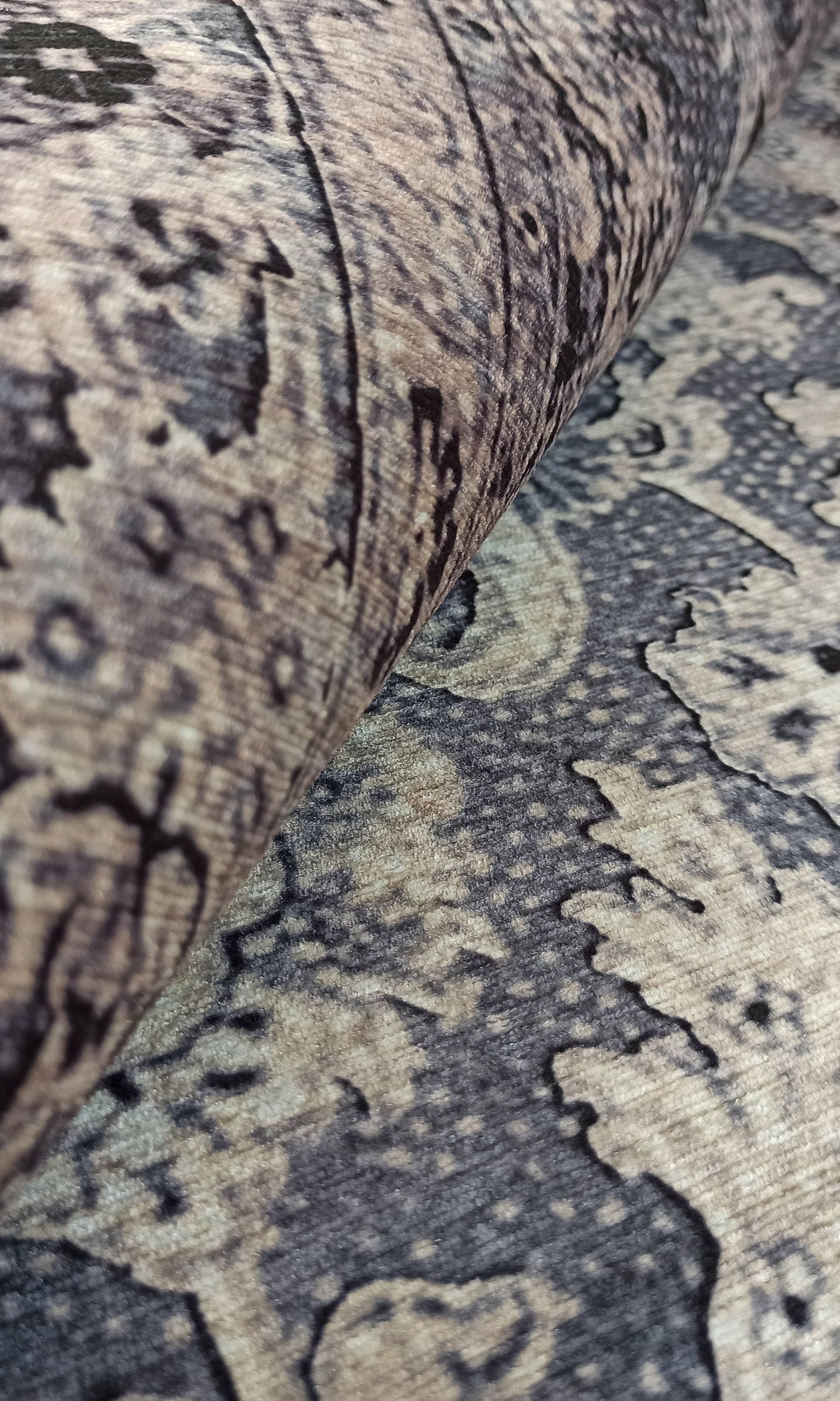 Asena Area Rug | Persian Navy Blue Gray Faded Rug