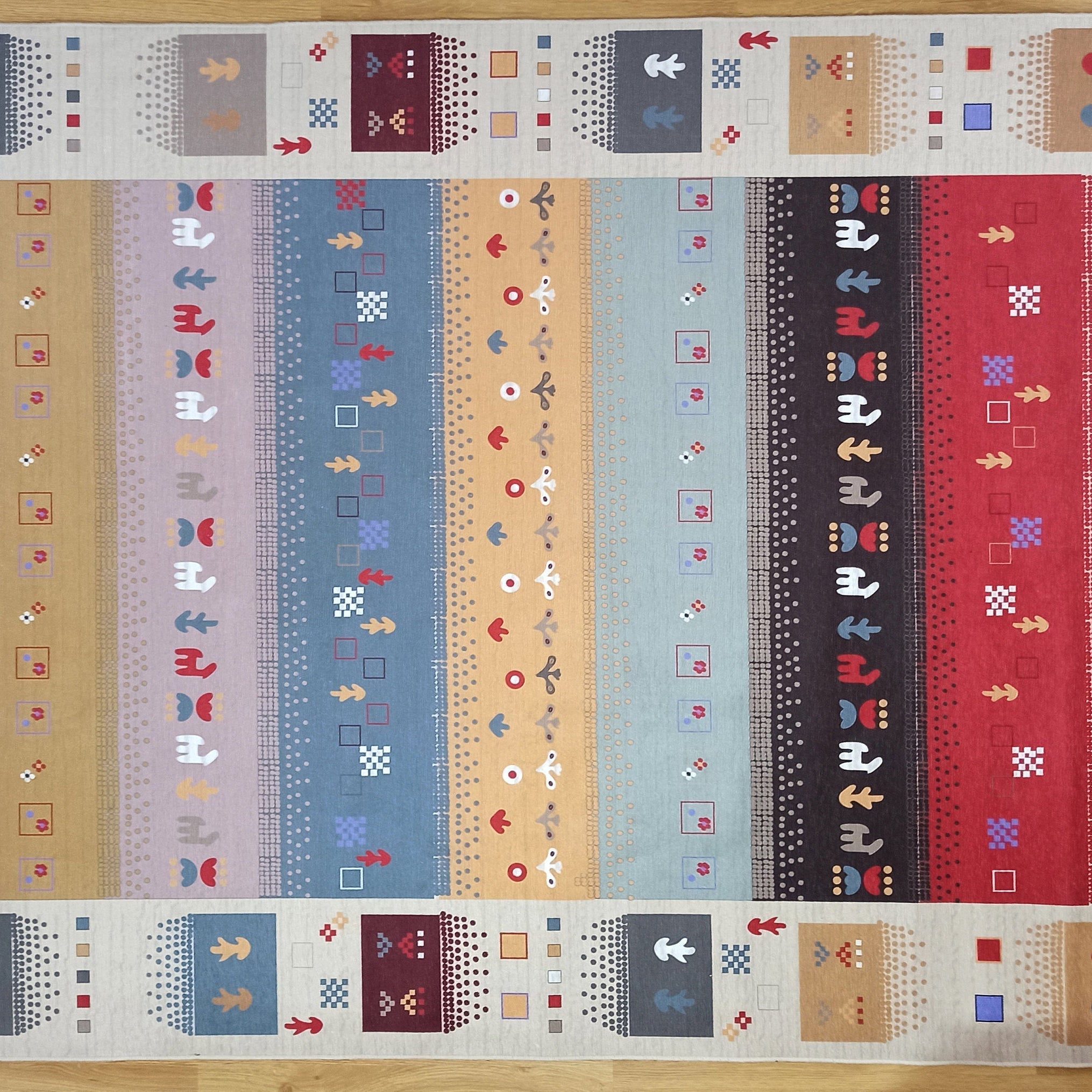 Asun Kilim Style Colorful Pastel Rug